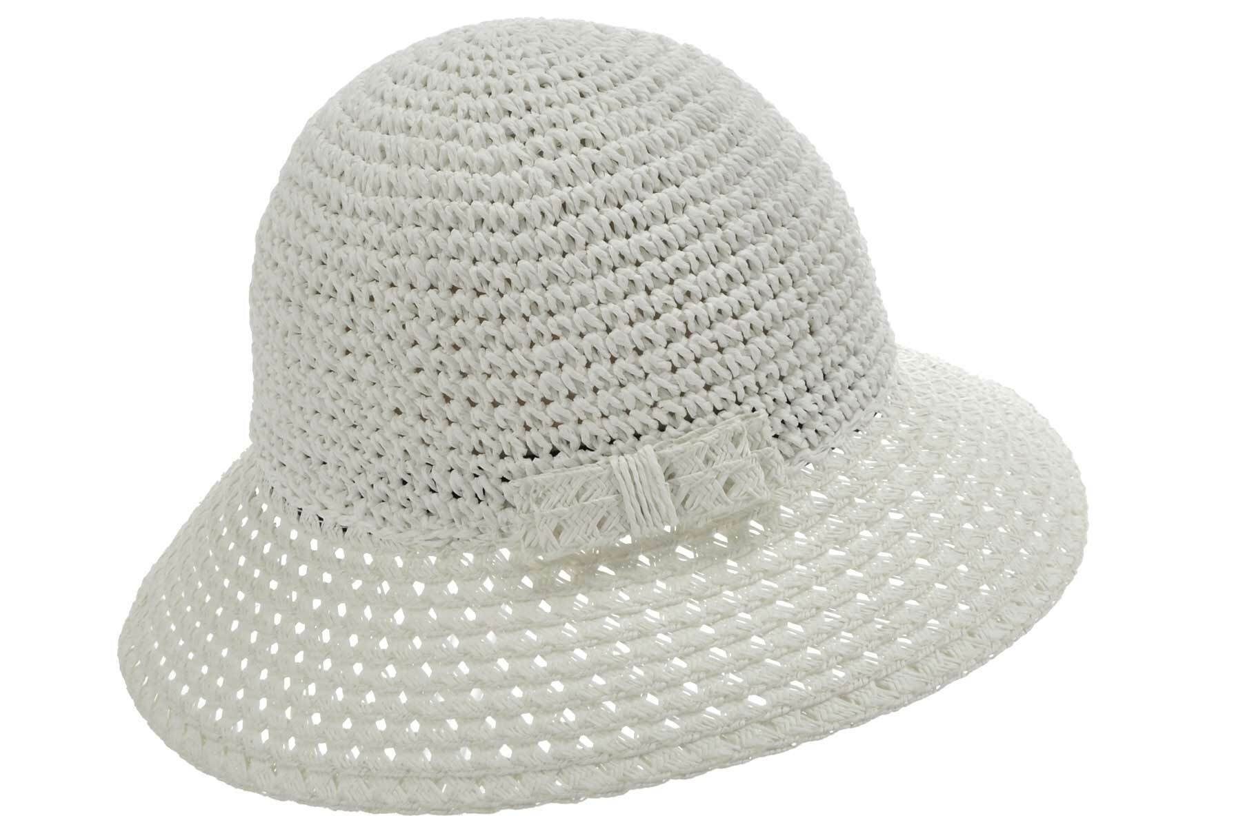 Sonnenhut Papierstroh Glocke mit Schleife 54747-0