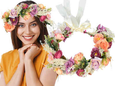 Festivalartikel Haarband Kopfkranz Dekoration Hochzeit Kommunion Blumen