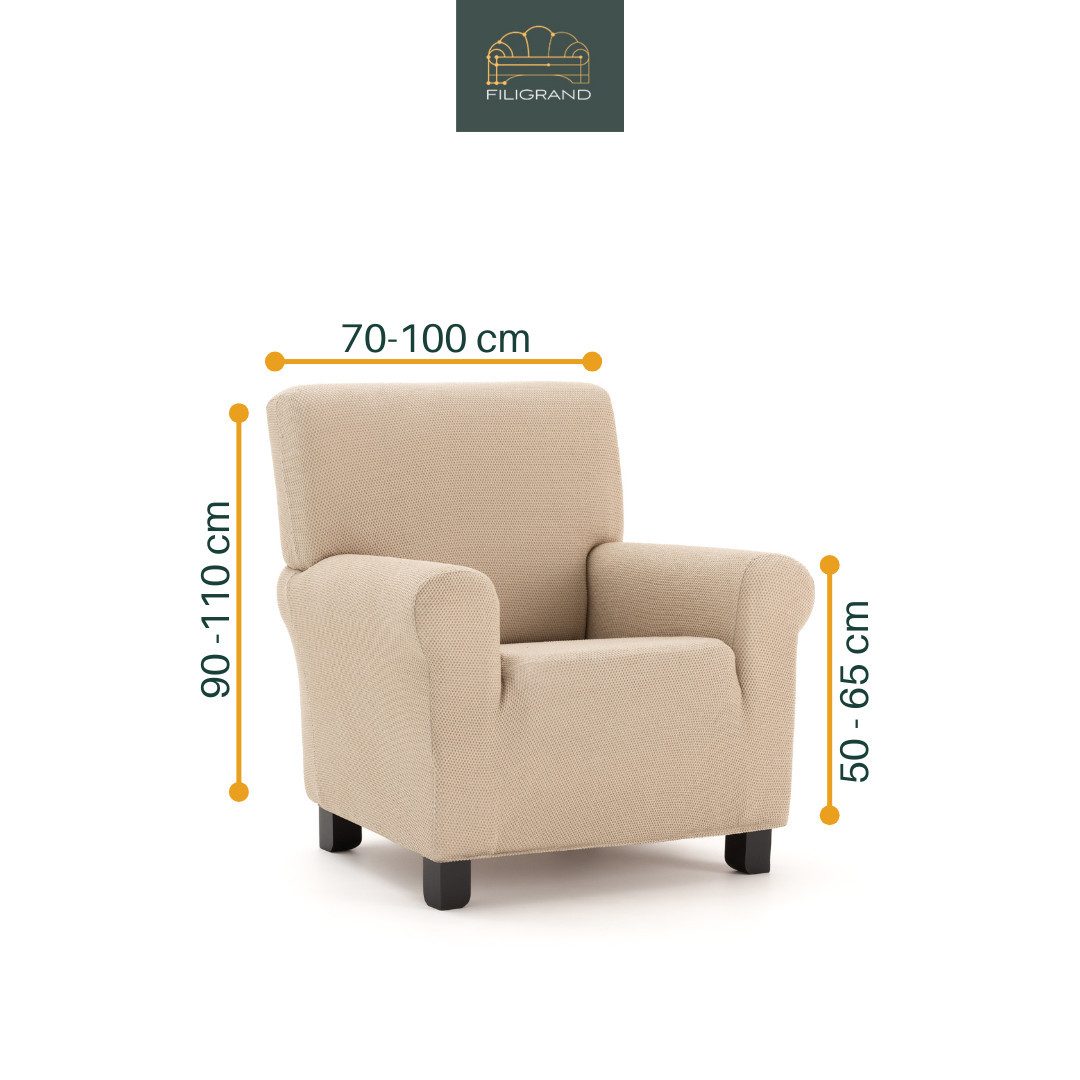 Belmarti Sesselhusse luxuriöser und edler Sesselbezug, Chenille Oberfläche, hochwertiges und langlebiges Material, made in Spain