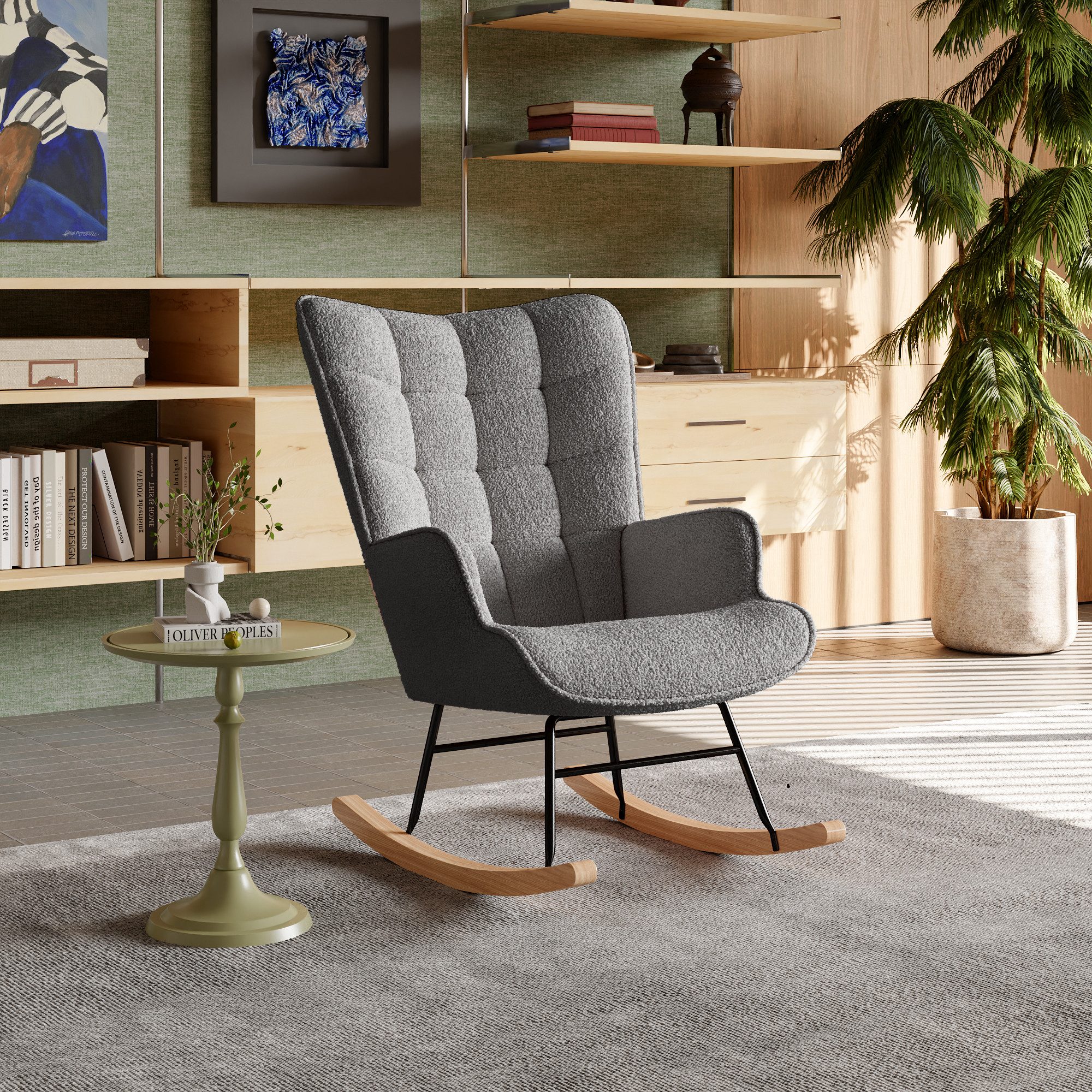 Furnishings Home Polsterstuhl Schaukelsessel mit Armlehne, günstig online kaufen