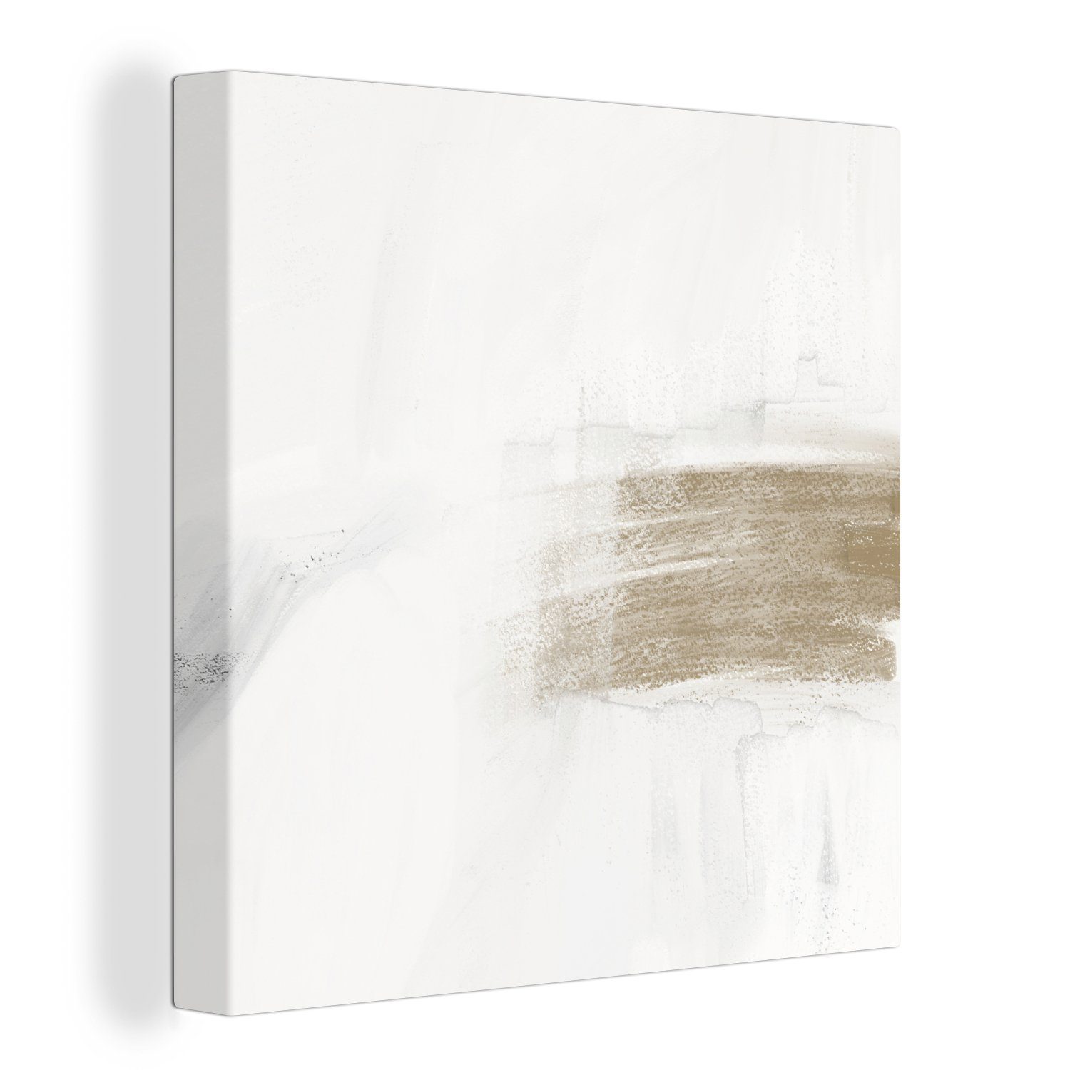 OneMillionCanvasses® Leinwandbild Taupe - Weiß - günstig online kaufen