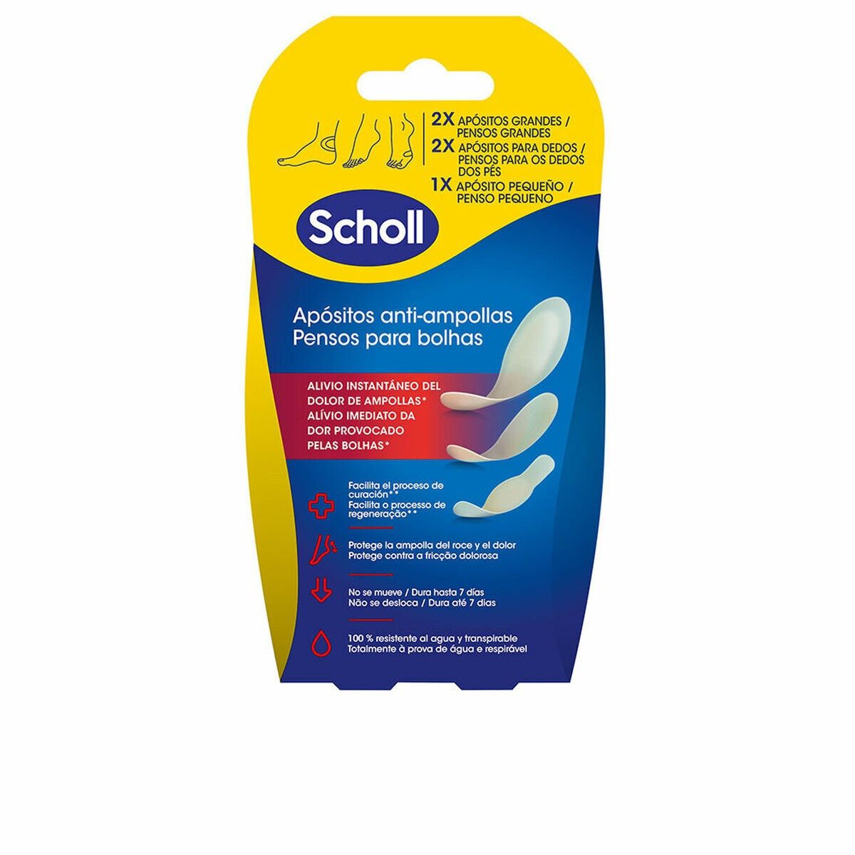Scholl Blasenpflaster Anti-Blister DRESSINGS Sortiment 5 Einheiten