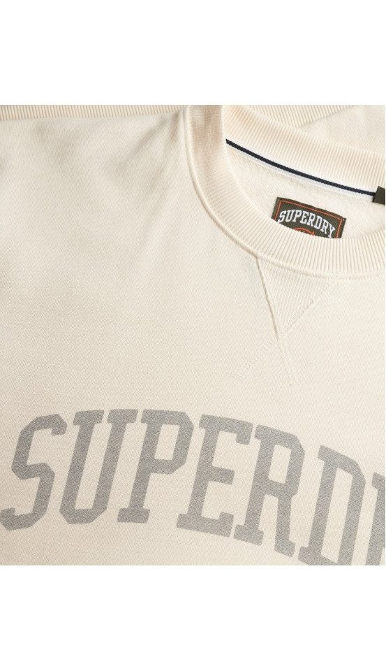 Superdry Kapuzenshirt ATHLETIC ESS CREW DESERT BONE OFF WHITE
