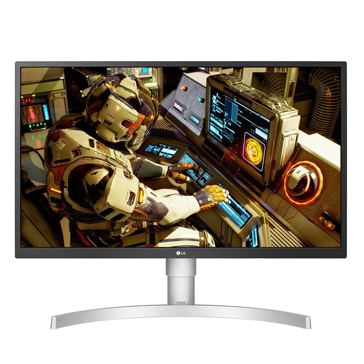 LG 27UL550 Gaming-Monitor (68 cm/27 ", 3840 x 2160 px, 5 ms Reaktionszeit,  IPS, 16:9, Weiß/Silber)
