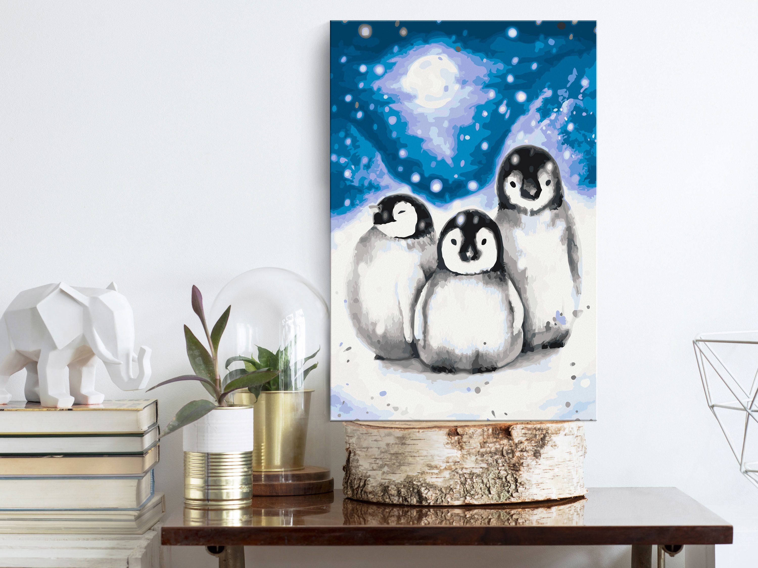 Thumbnail - Artgeist Malen nach Zahlen Three Penguins