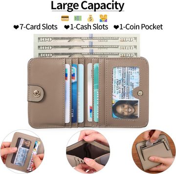 GAEKEAO Geldbörse (Damen Leder Vintage Portemonnaie, Damen-Geldbörse mit RFID-Schutz), Stilvolles &praktisches,mit Viel Platz für Karten,Ausweise Geld Münzen