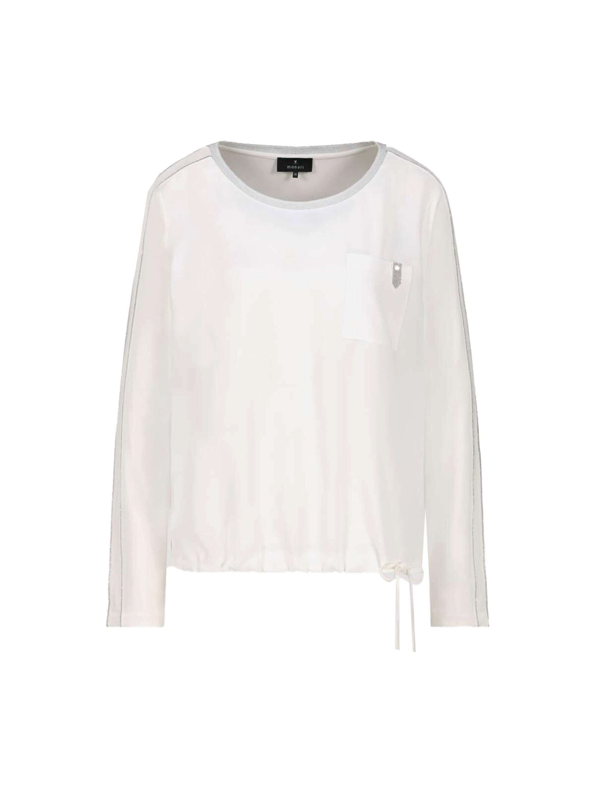 Monari Langarmshirt (1-tlg) Drapiert/gerafft