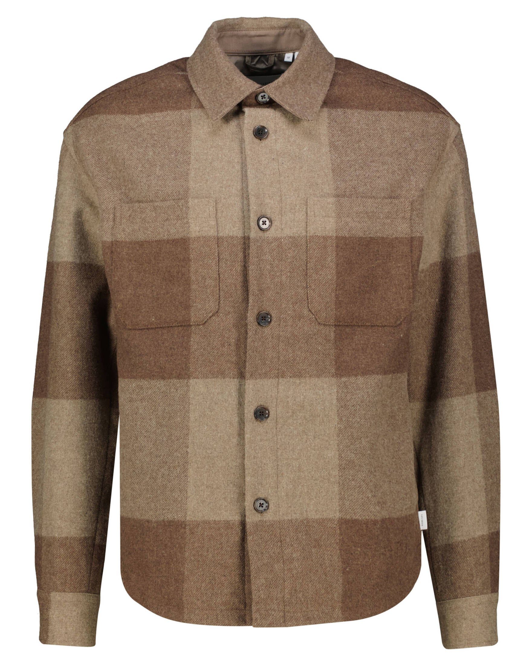 Les Deux Winterjacke Herren Hemdjacke mit Wolle JACOB CHECK