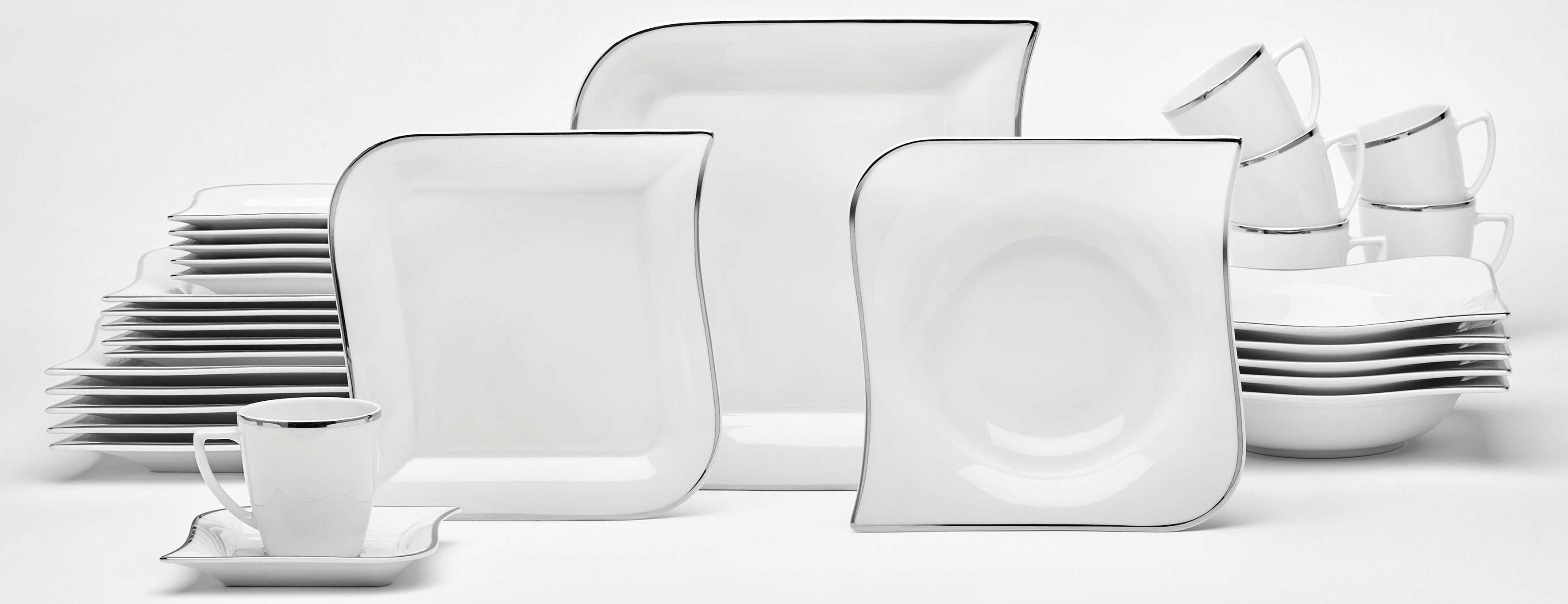 Kombiservice Geschirr-Set, Service Silverline