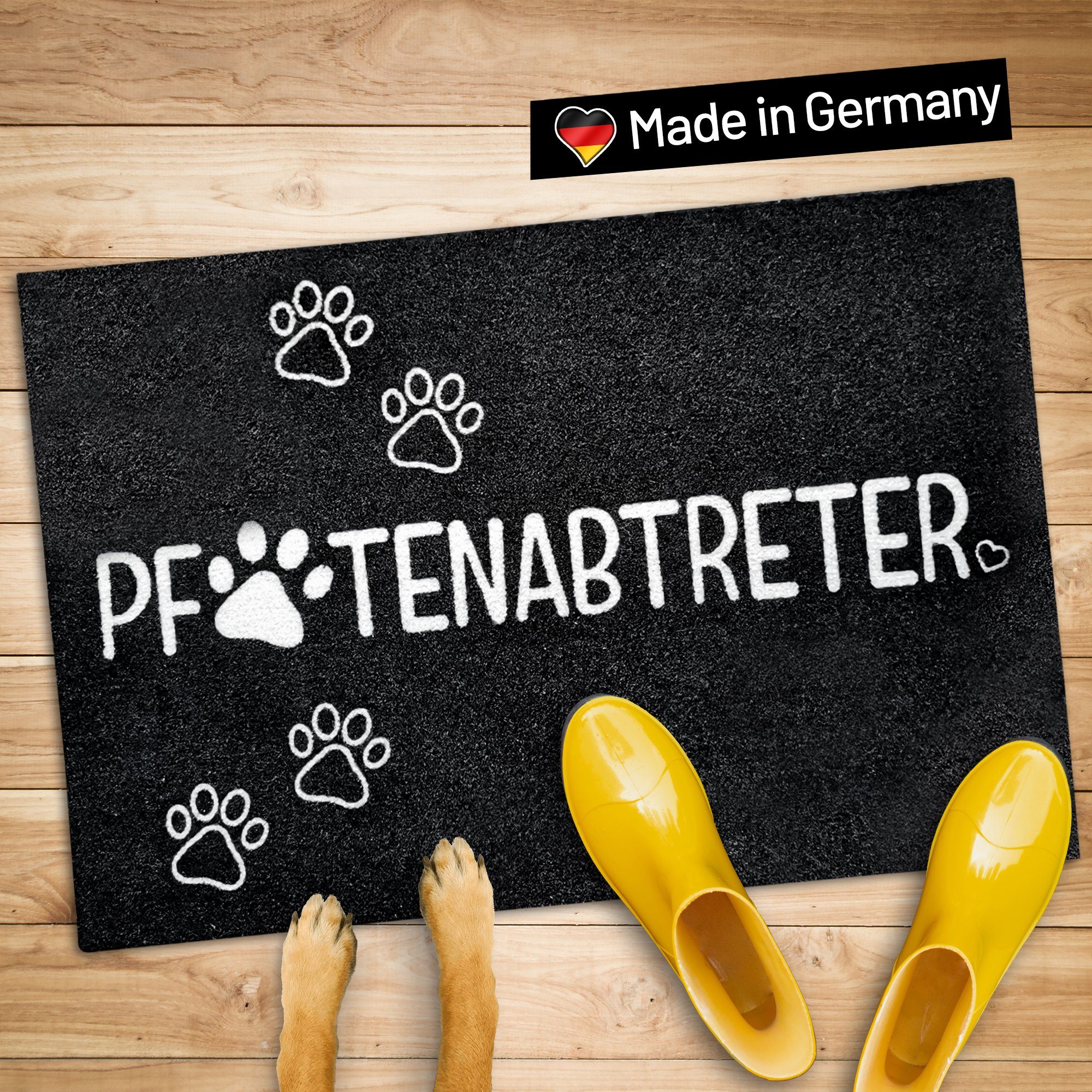 WELLMODA Fußmatte Inkl. Pfotenabtreter Motiv I Für Tierliebhaber I rutschfe günstig online kaufen
