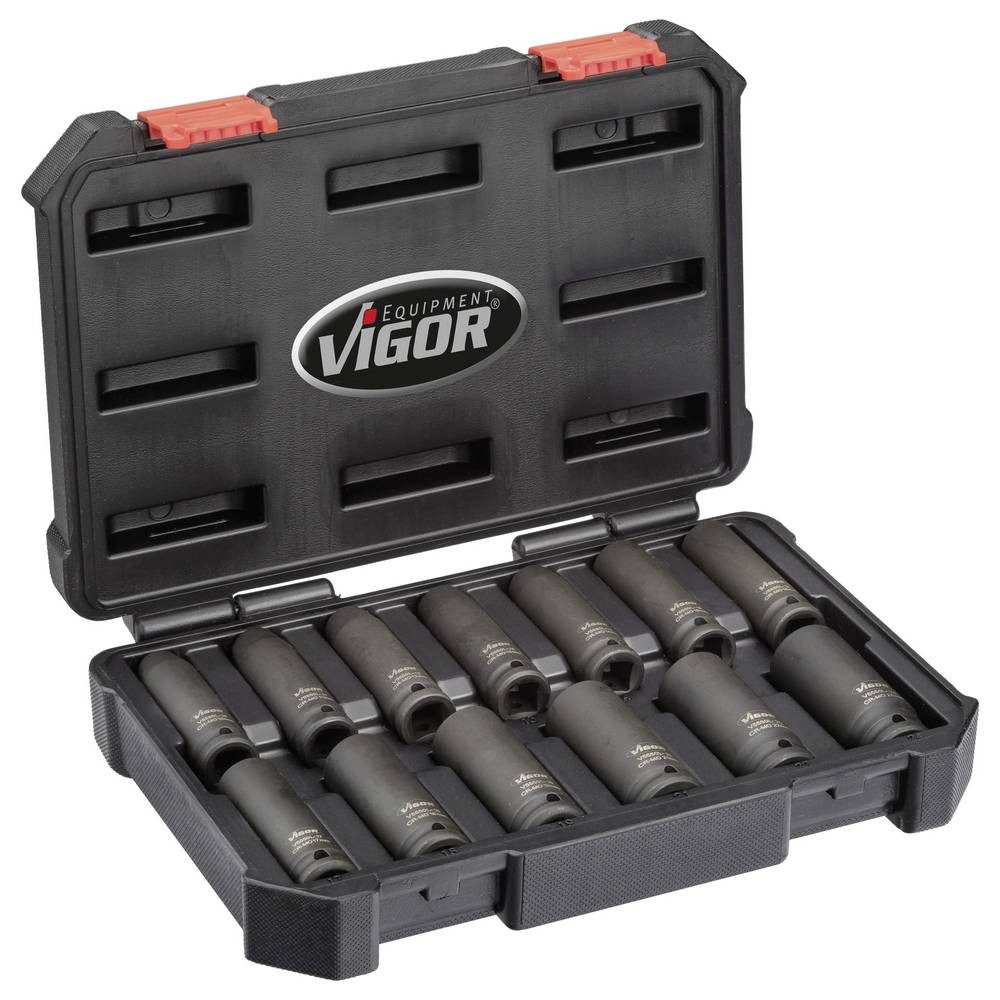 VIGOR Bit- und Steckschlüsselset Kraft-Steckschlüsseleinsatz-Set 13tlg V5550L