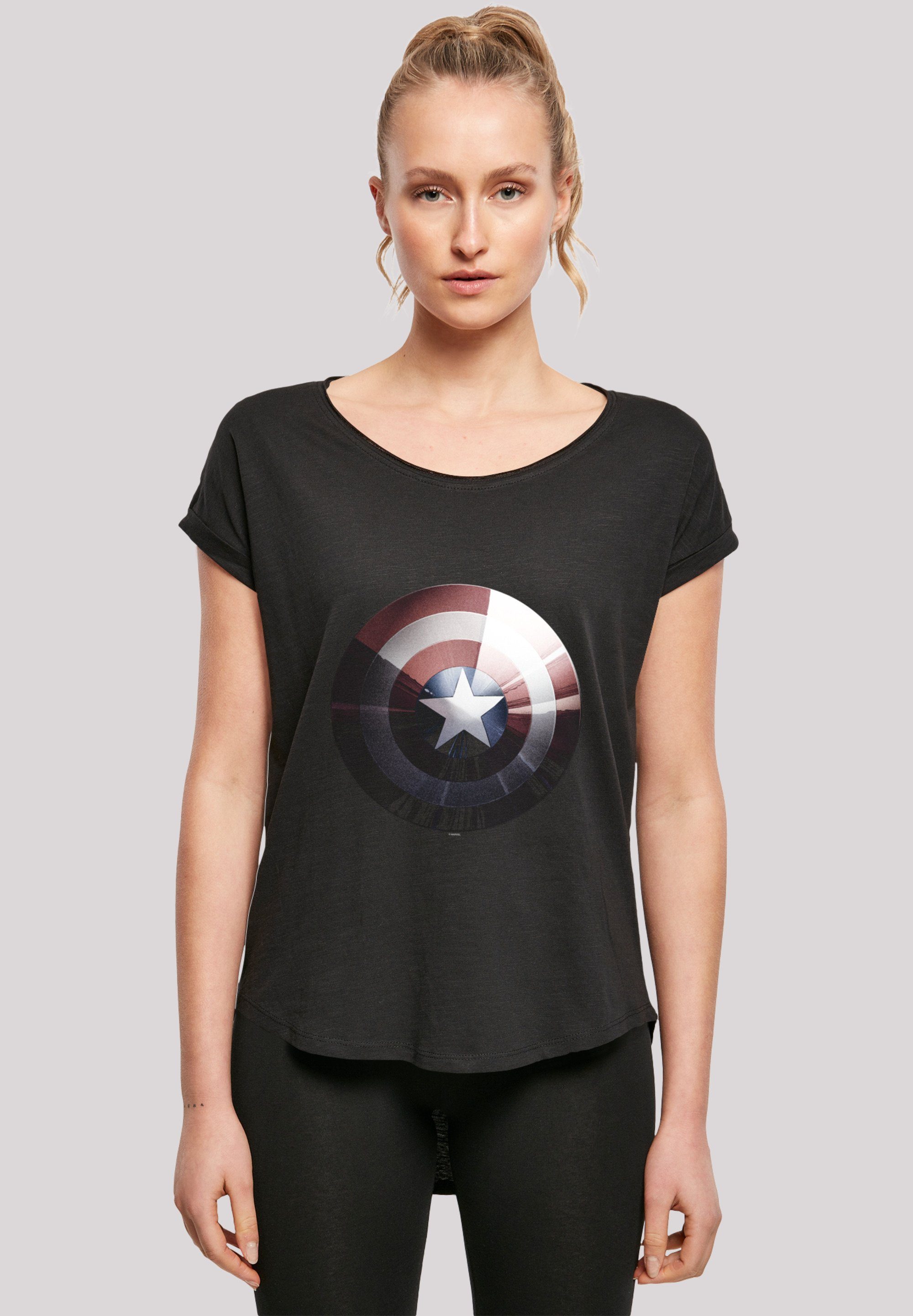 F4NT4STIC T-Shirt Shiny\' Print Marvel Shield Captain America