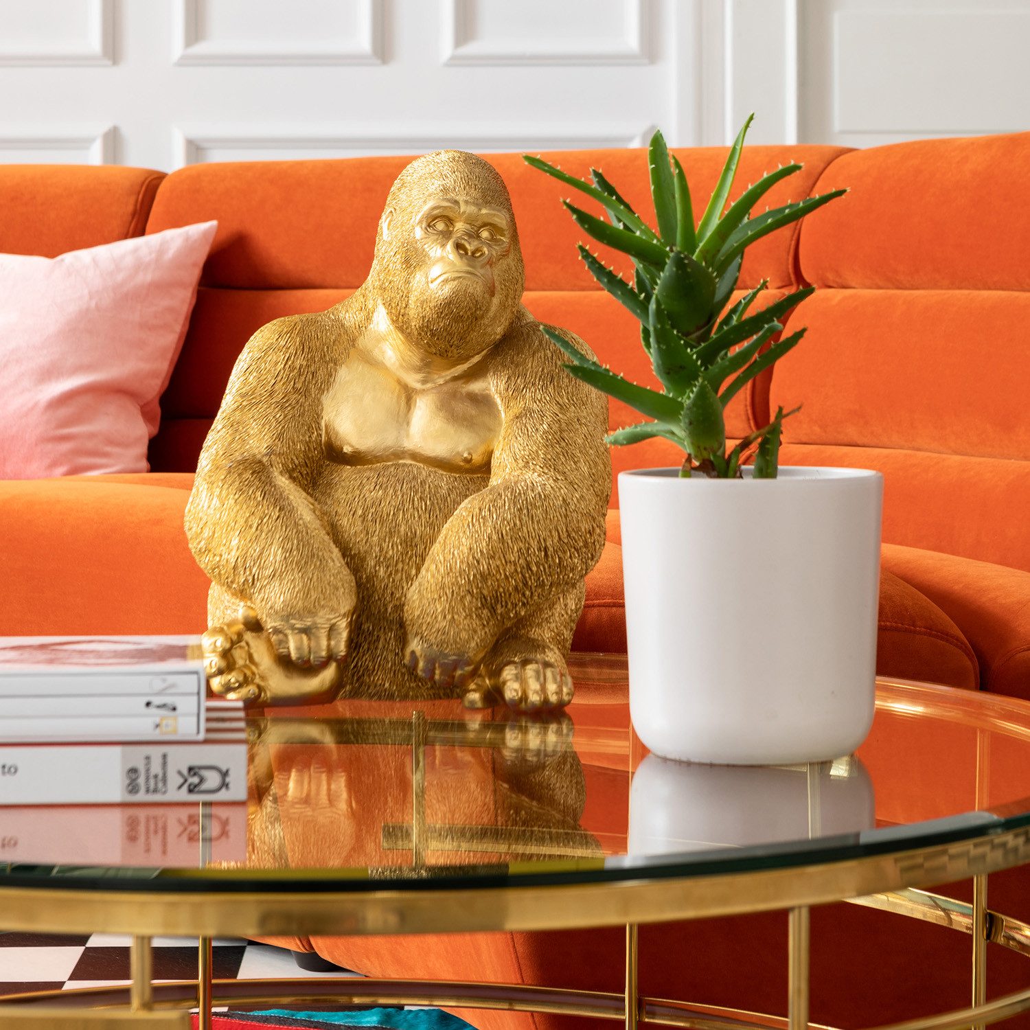 Kare Design Dekofigur Deko Figur Monkey Gorilla Side Medium günstig online kaufen