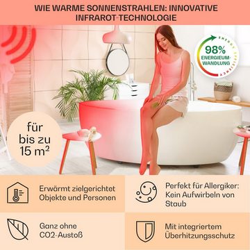 Klarstein Heizkörper Hot Spot Crystal Spotless Smart, elektrische Infrarot Wandheizung Thermostat Heizung elektrisch Bad