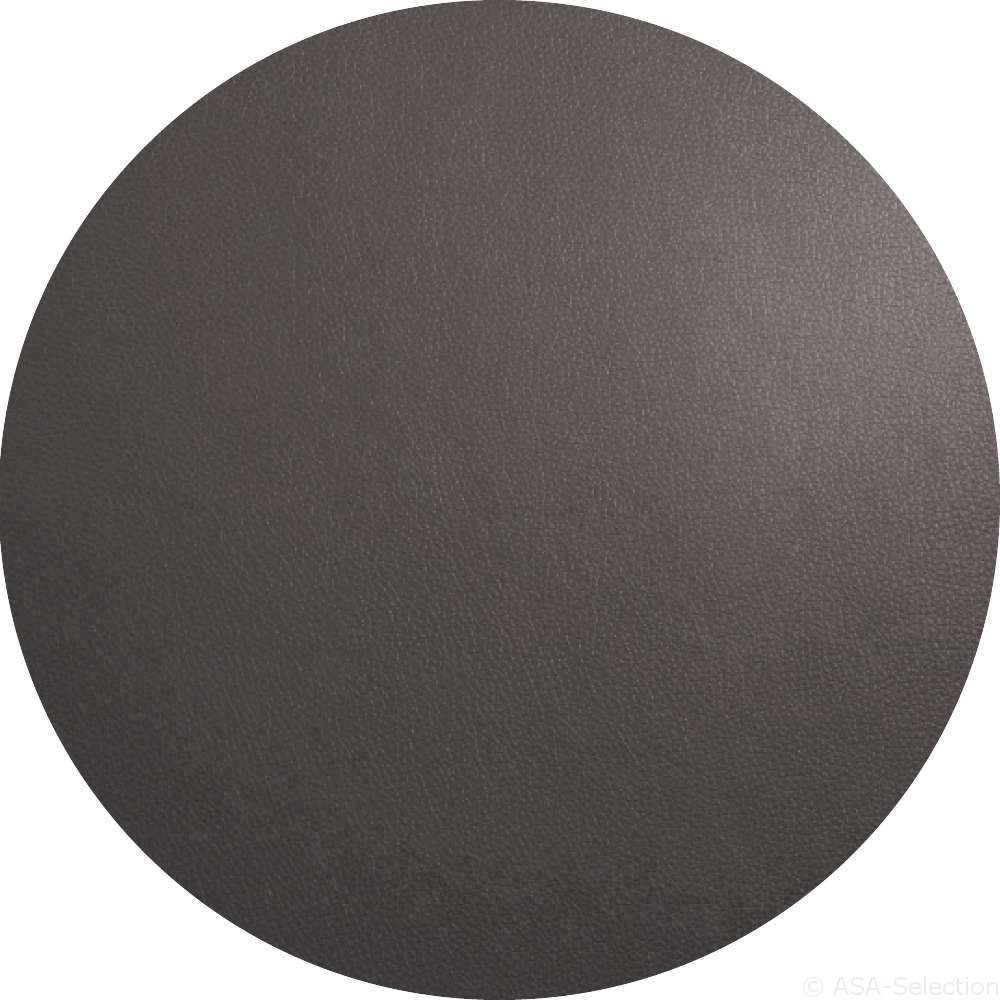 ASA SELECTION Platzset Tischset rund Lederoptik basalt 38 cm, Tischwäsche