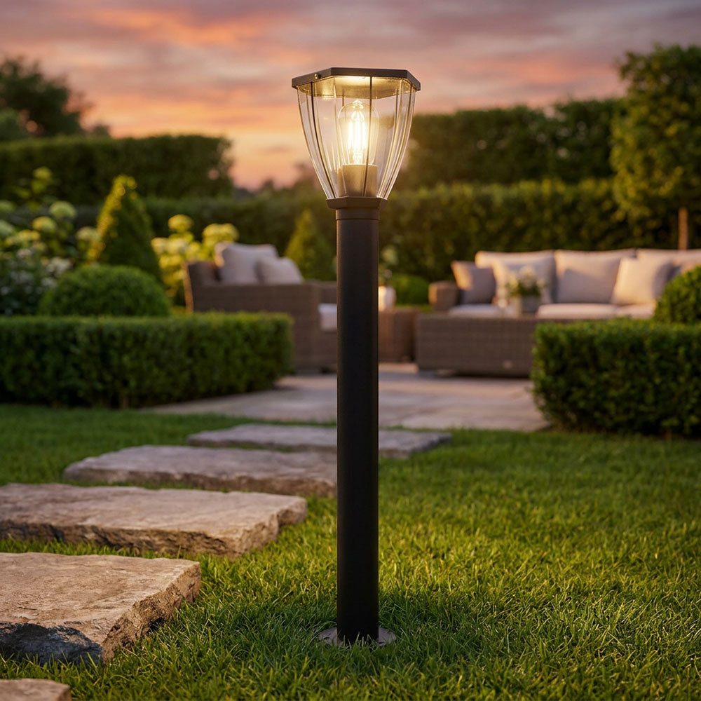 V-TAC LED Sockelleuchte, Leuchtmittel inklusive, Warmweiß, LED Außenleuchte Sockelleuchte Gartenleuchte IP44 Edelstahl H 80 cm