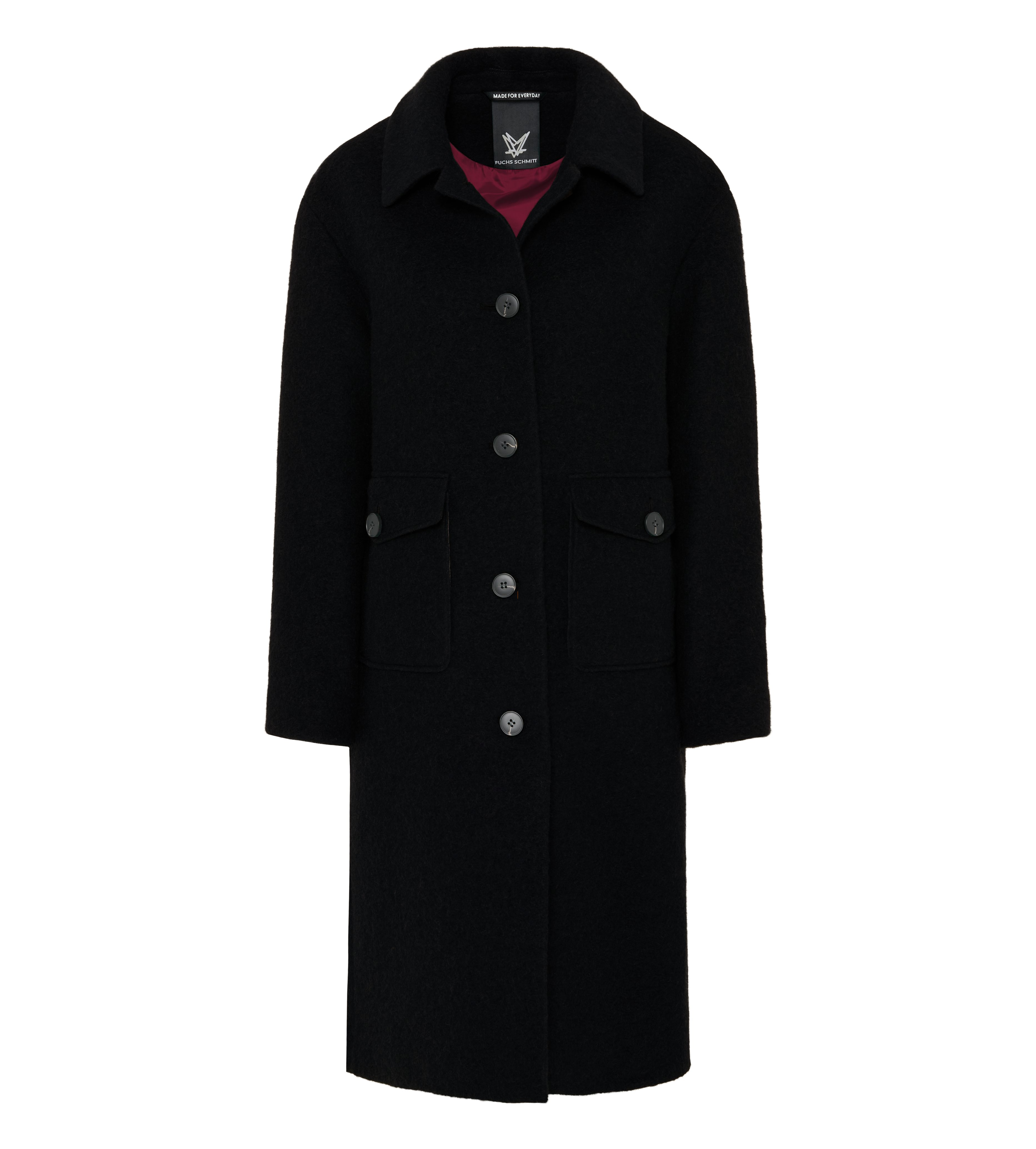 Fuchs Schmitt Wollmantel Wollmantel aufgesetzte Taschen, Regular Fit