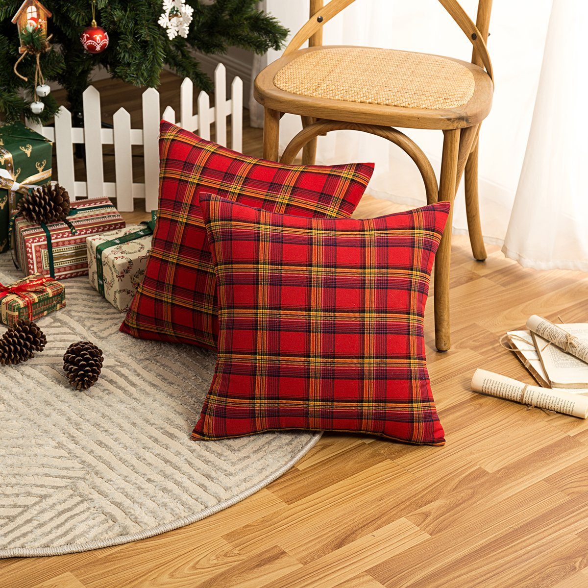 Jibenhome Sofaschoner Sofaschoner Sofahusse WeihnachtsKariert Sofadecke günstig online kaufen