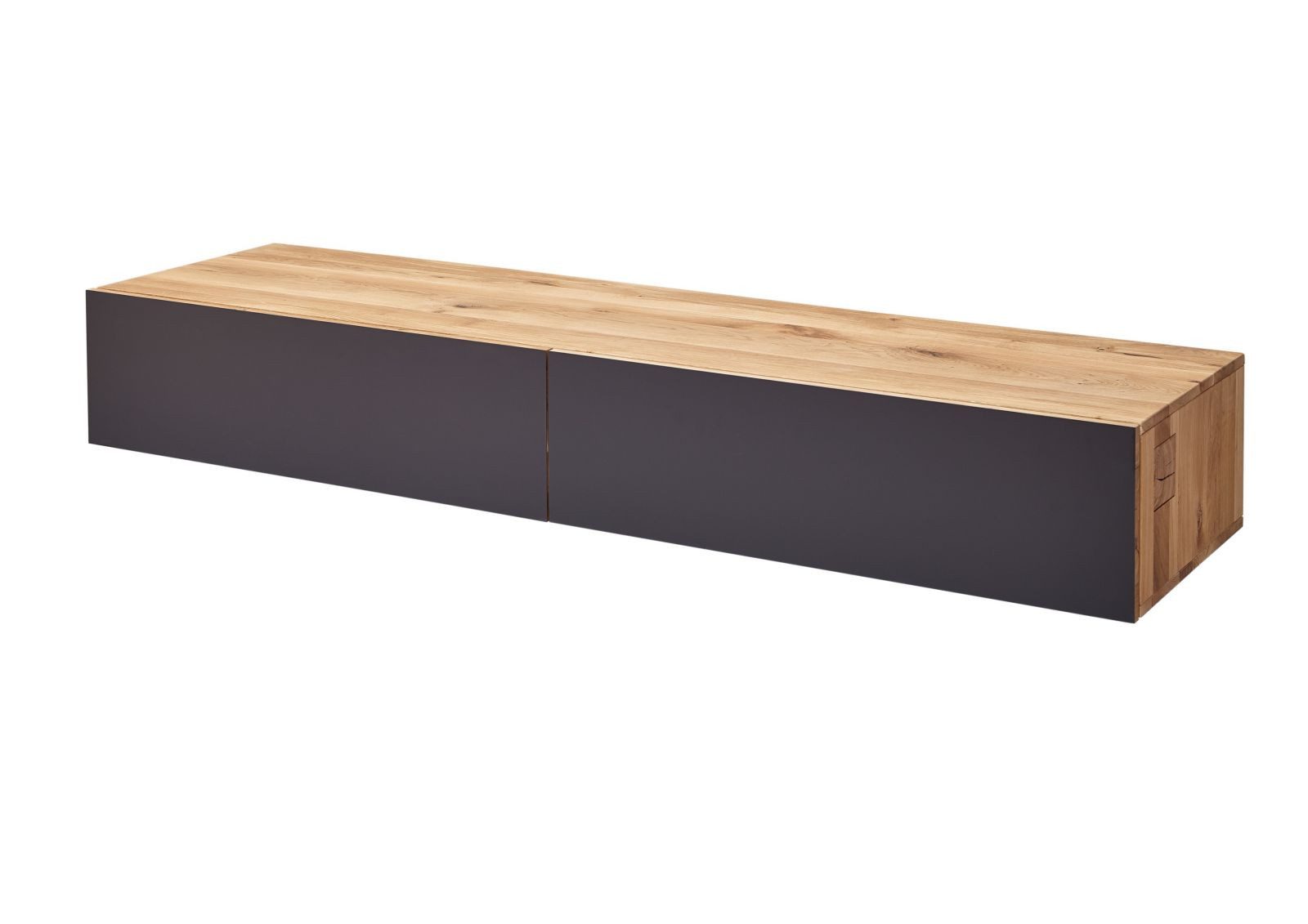 Massivmoebel24 TV-Board FRANKFURT Wildeiche / Zerreiche Massivholz natur (Massivholz montiert 60 kg FRANKFURT #109), Wildeiche / Zerreiche 195x52x32 cm (BxTxH) natur geölt