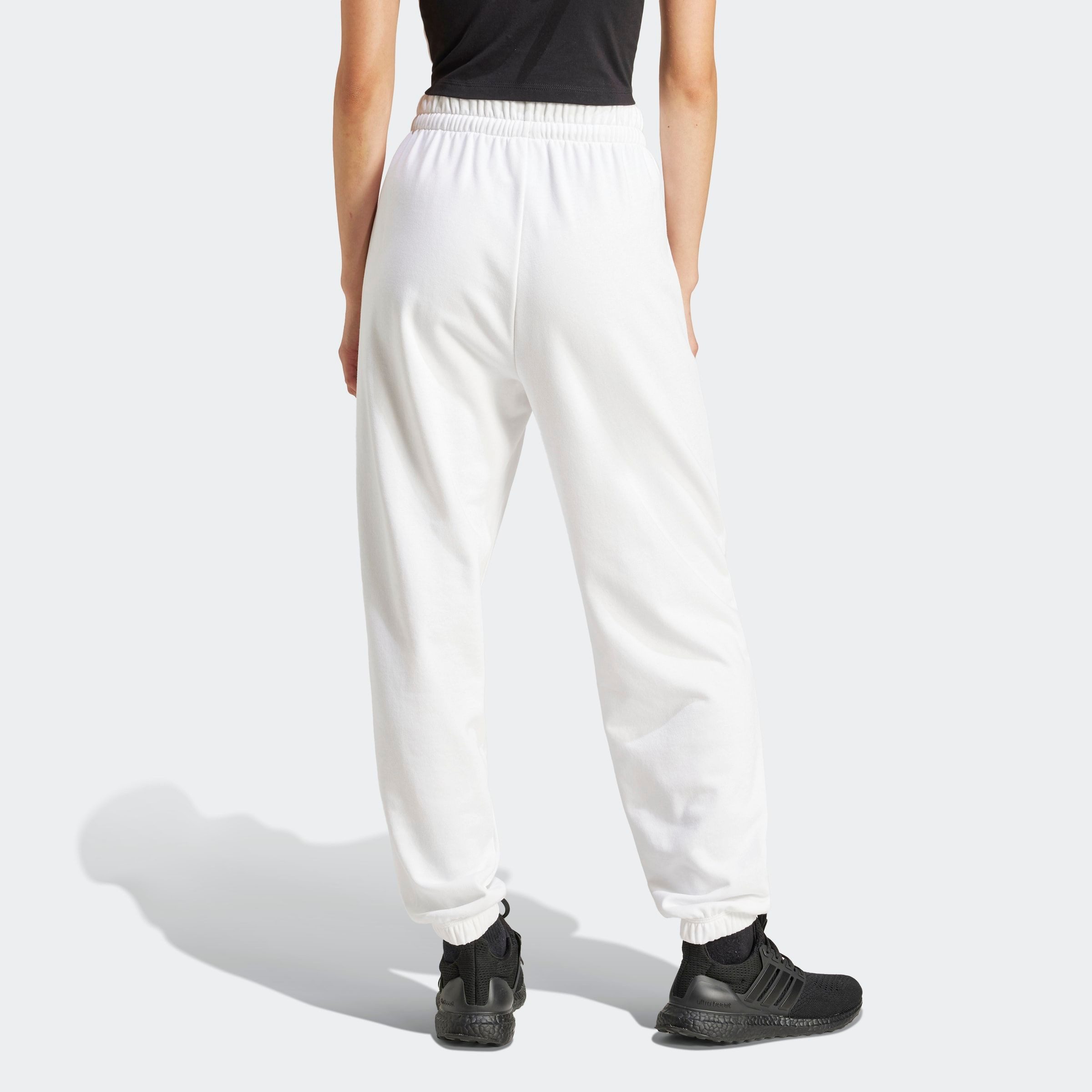 adidas Sportswear Sporthose ESSENTIALS SMALL LOGO FRENCH TERRY CUFFED Locker geschnitten, hoher Bund, aus weichem French Terry Material