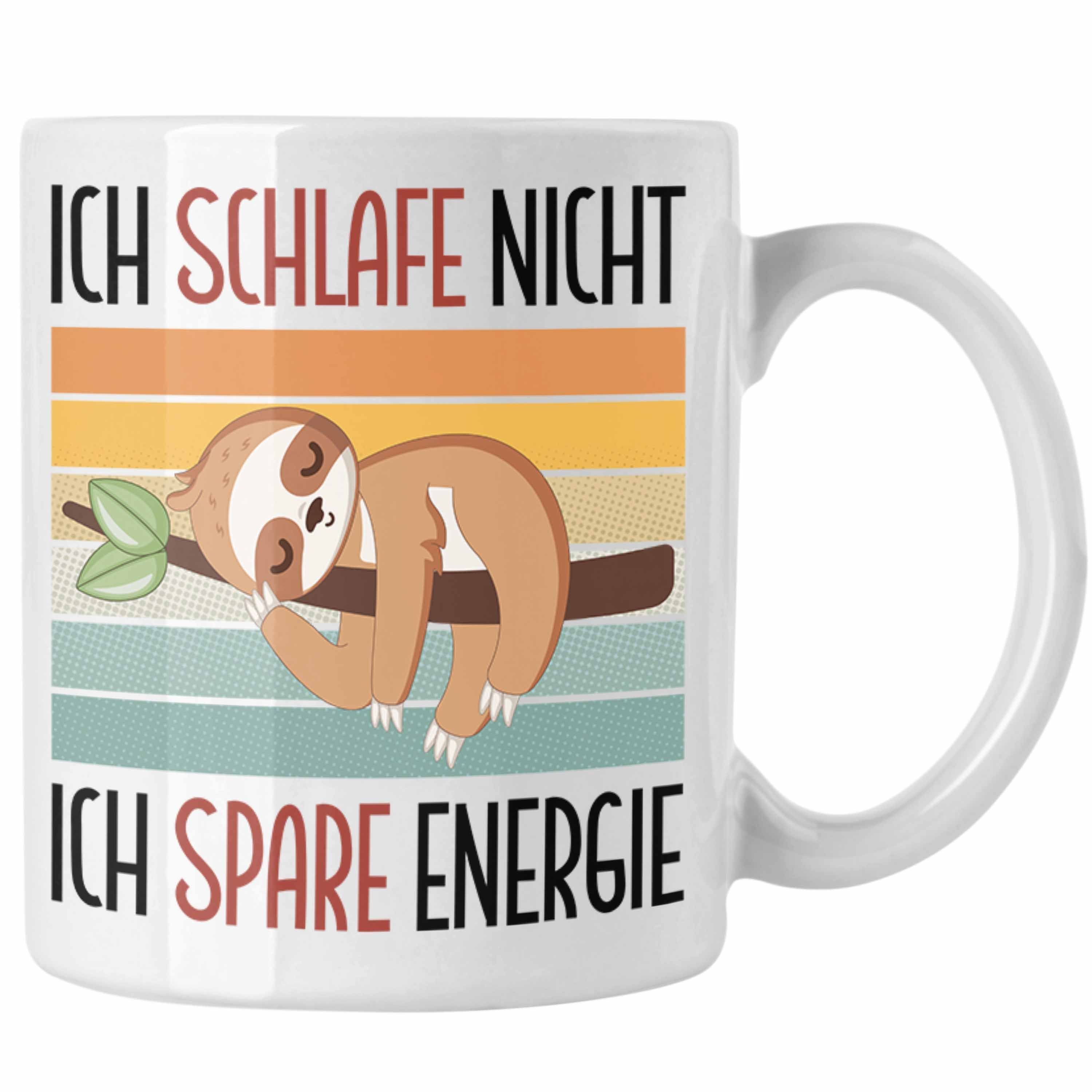 Ich Mo Energie Ich Grafik Schlafe Faulenzer Tasse Nicht Tasse Faultier Trendation Weiss Spare