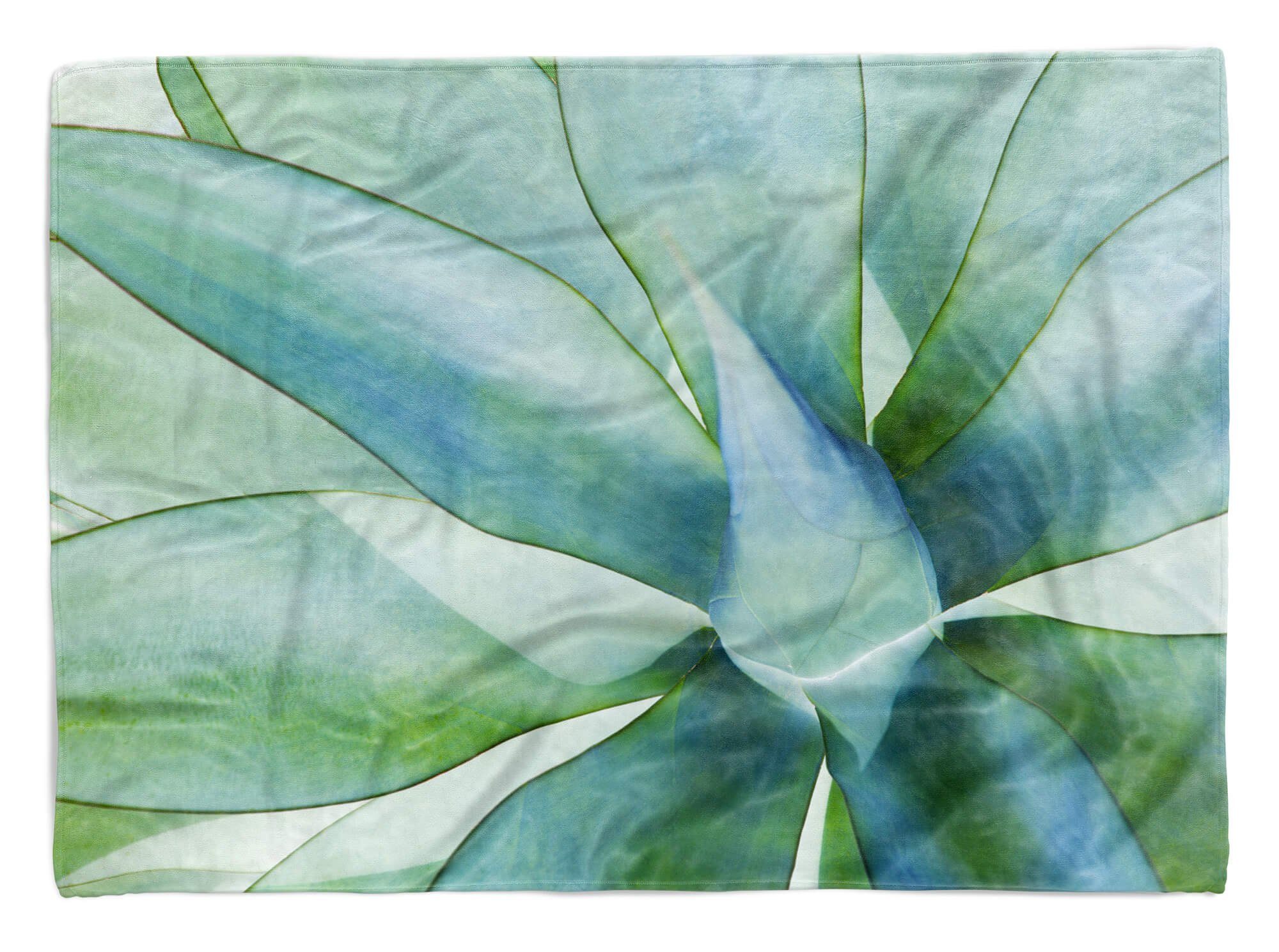 Handtuch Art (1-St), Fotokunst Baumwolle-Polyester-Mix Handtuch mit Strandhandtuch Handtücher Saunatuch Sinus Blätter, Kuscheldecke Fotomotiv