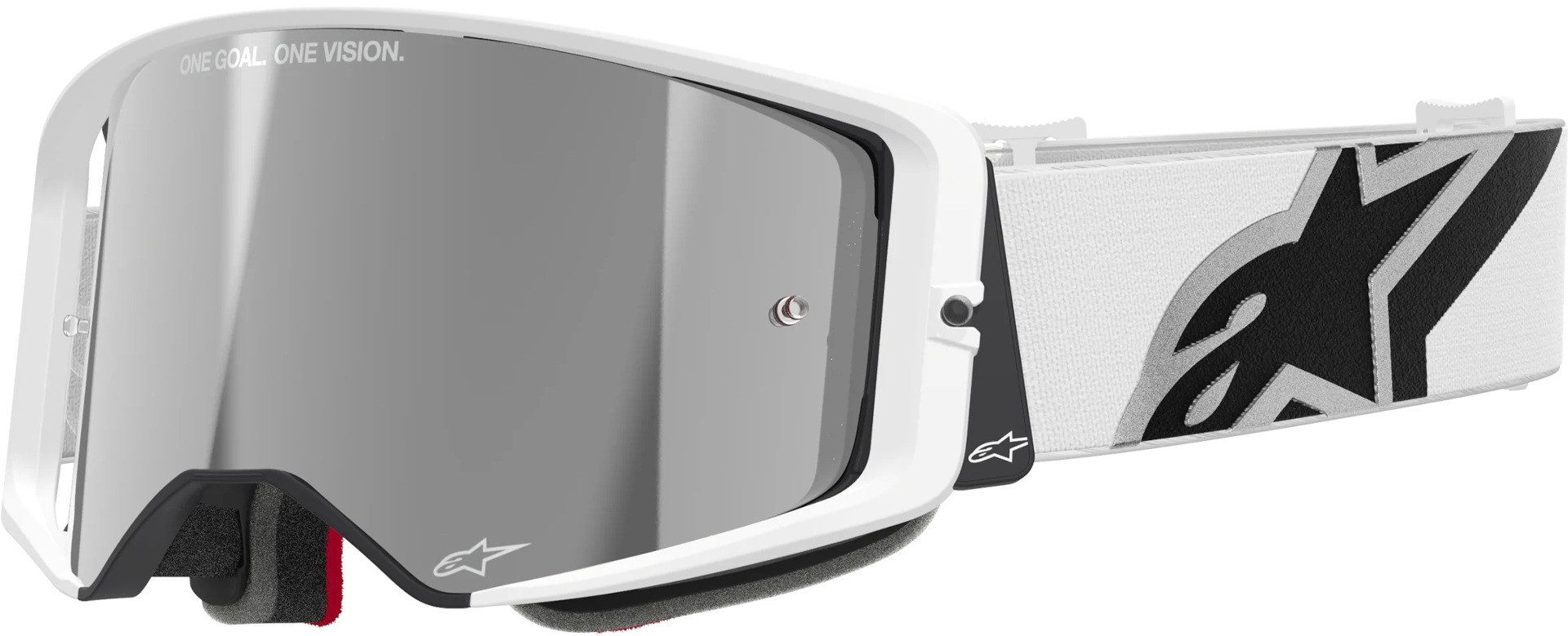 Alpinestars Motorradbrille Supertech Corp Absolute Vision Mirror weiß Motocross Brille