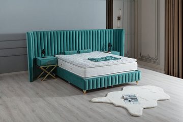 Villa Möbel Polsterbett TORONTO (Bett, Bett), Bettkasten mit XXL Stauraum & Gasdruckfedern für einfache Handhabung