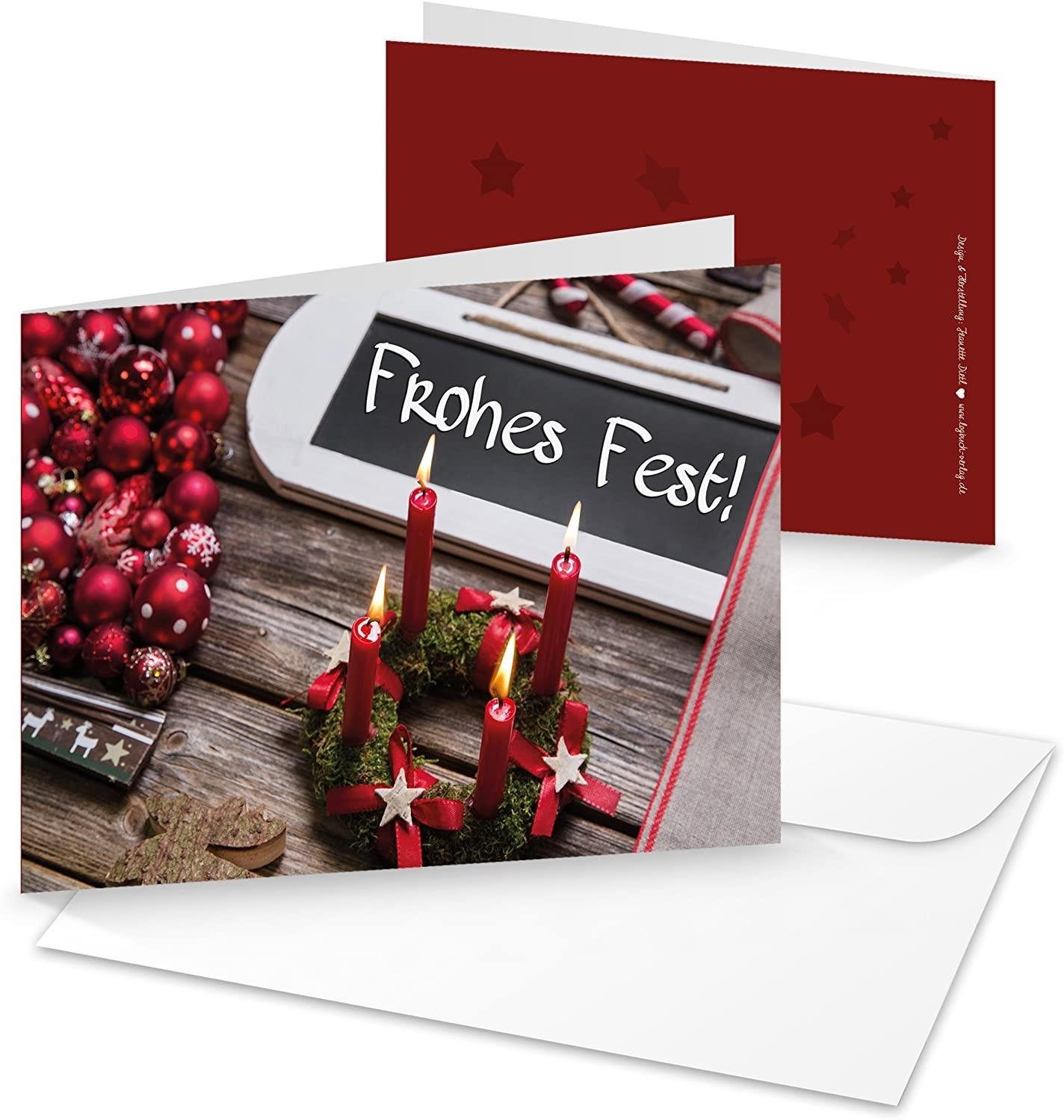 LogbuchVerlag Weihnachtskarte 10 Weihnachtskarten DIN A6 MIT KUVERT