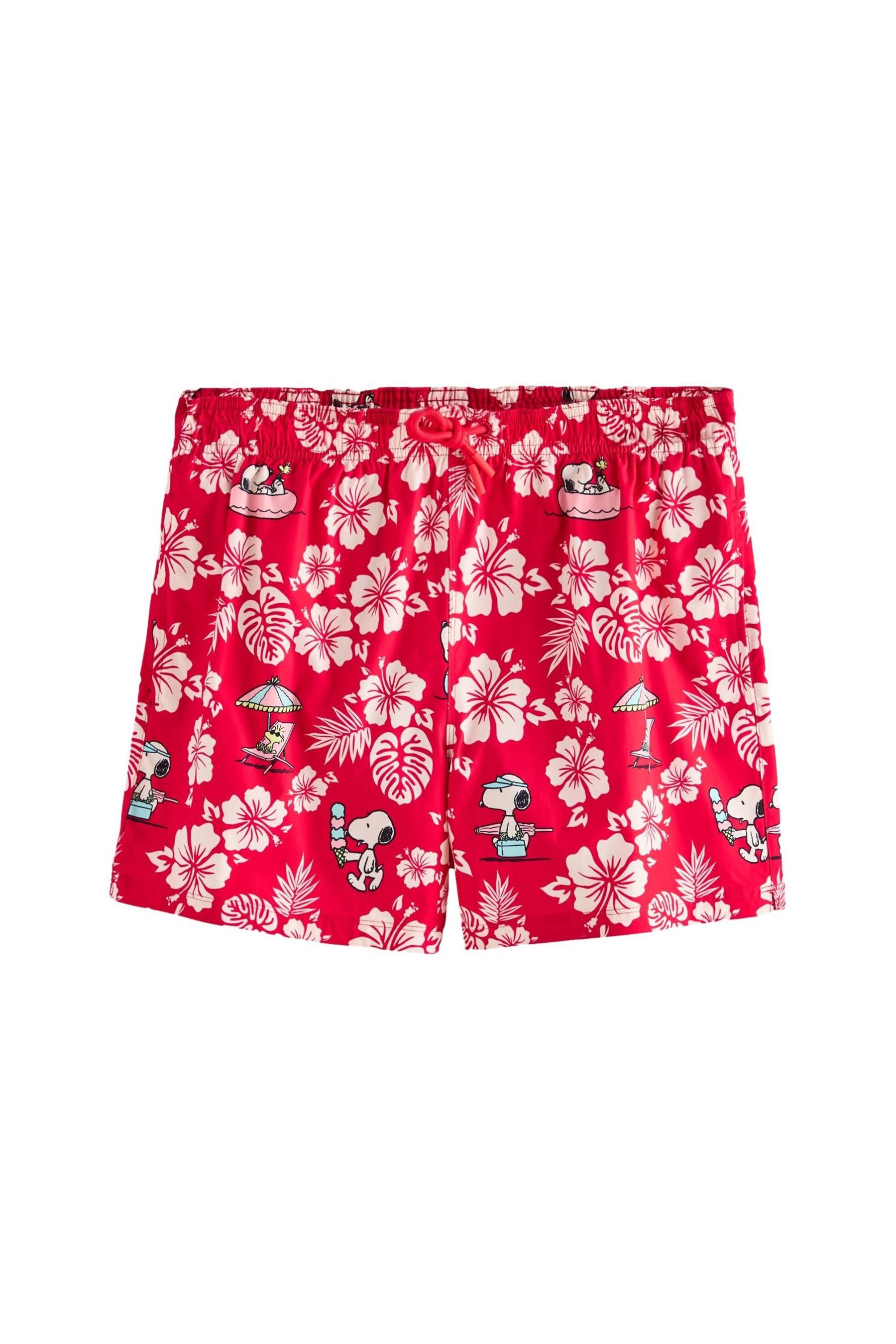 Next Badeshorts Badeshorts mit geblümtem Snoopy-Print, 5 Zoll (1-St)