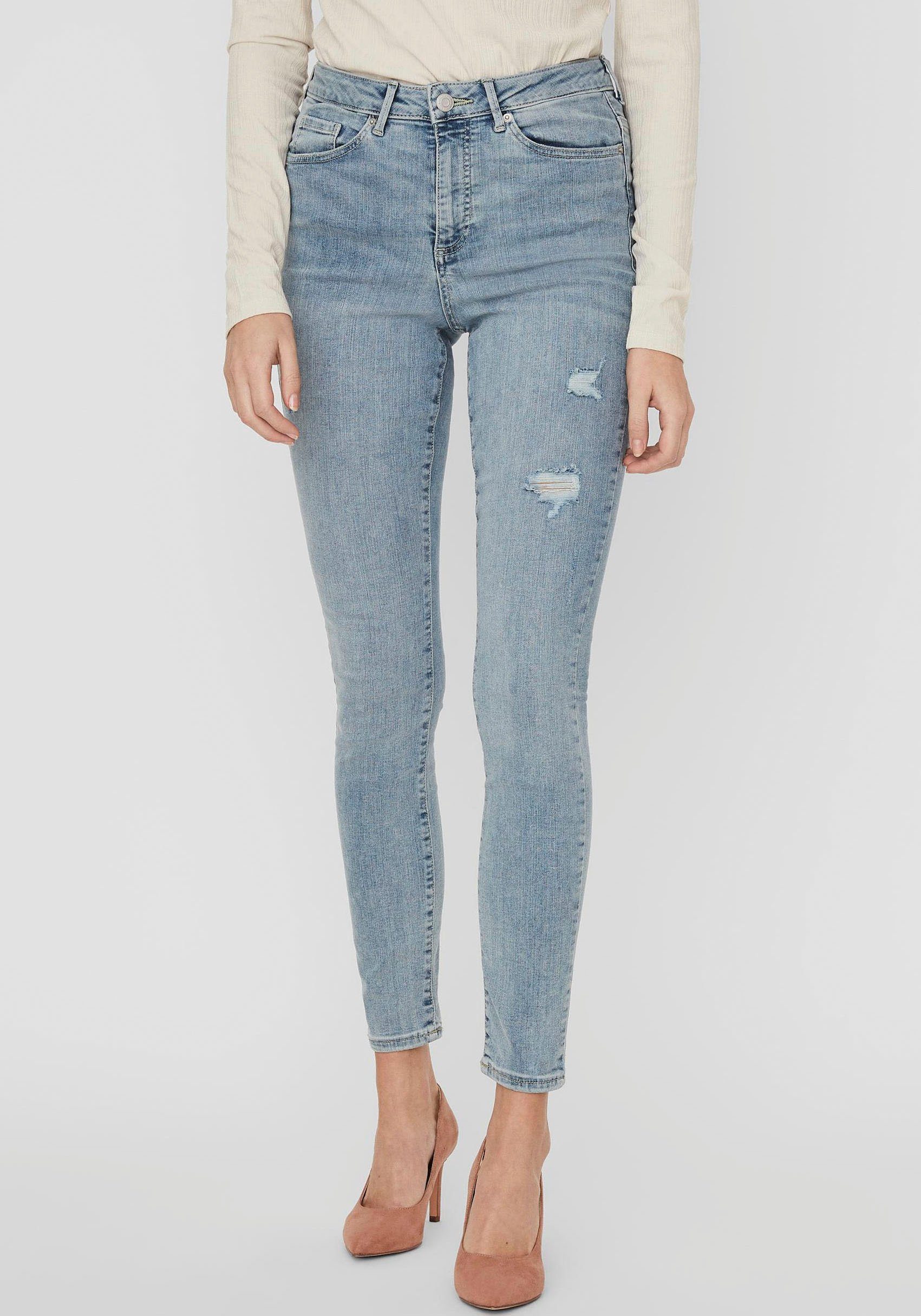 Vero Moda Skinny-fit-Jeans VMSOPHIA HR SKINNY DESTR J AM314 NOOS mit Destroyed Effekt