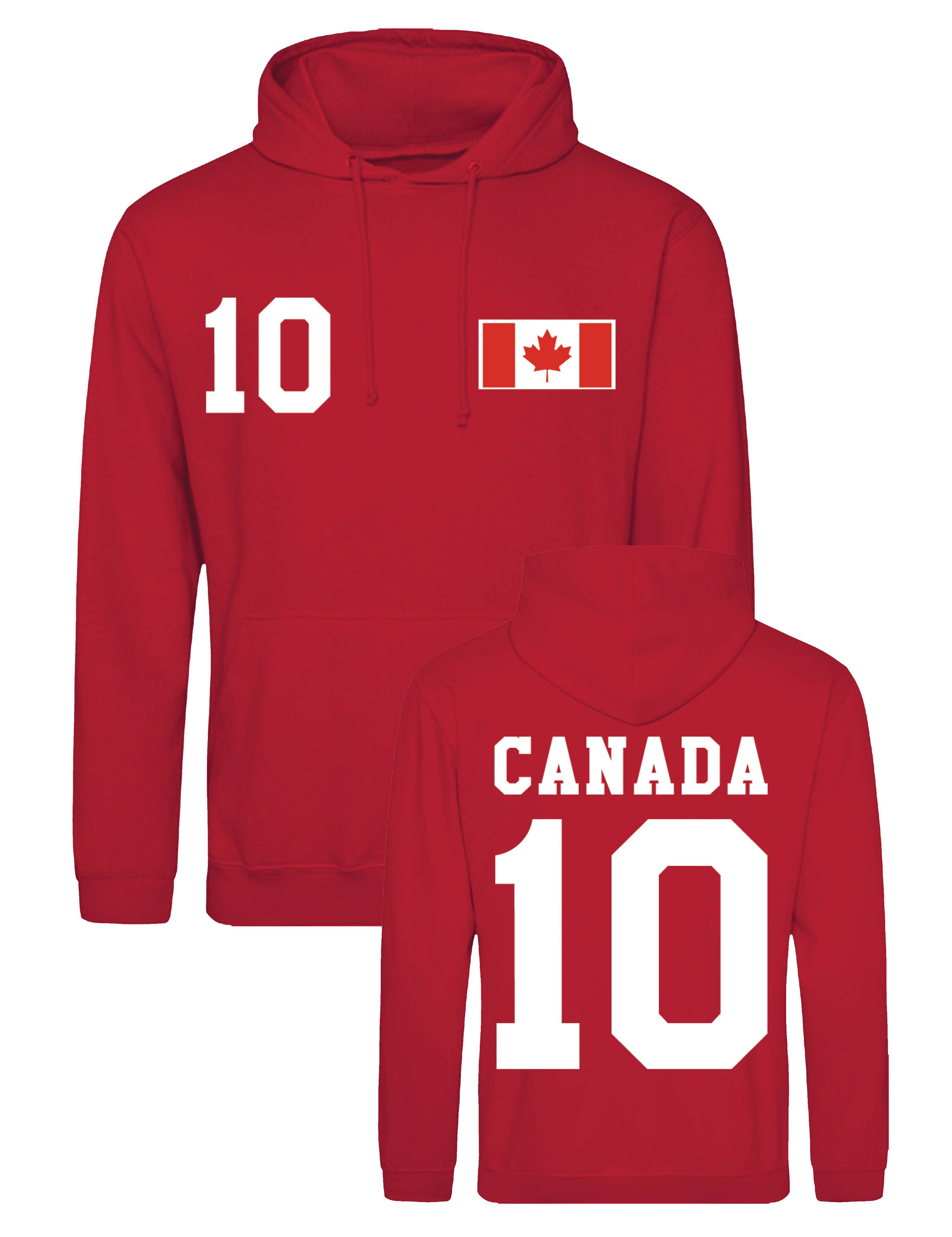 Hoodie Kanada Herren Hoodie Pullover im Fußball Trikot Look