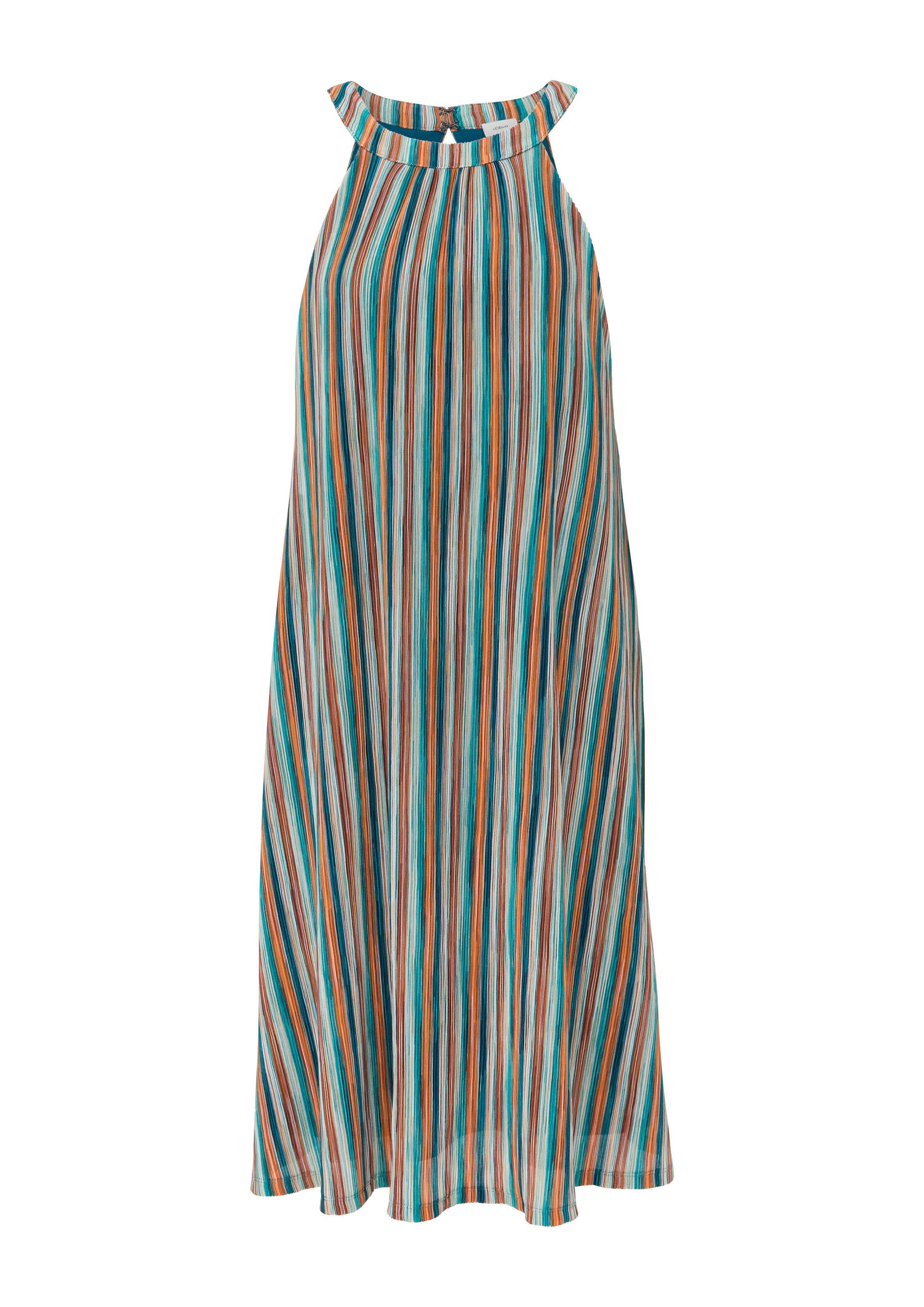 s.Oliver Midikleid Kleid Midikleid mit strukturierten Streifen
