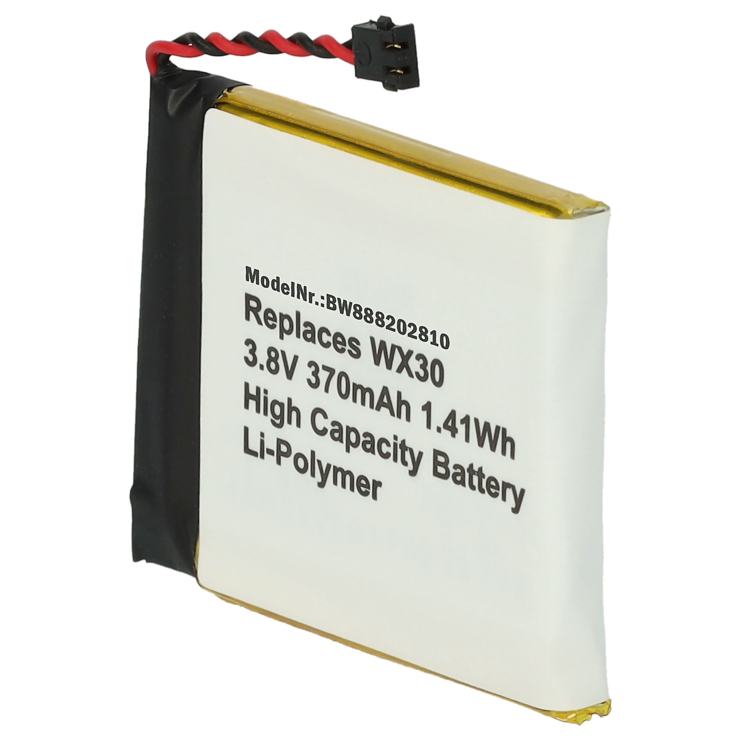 vhbw Ersatz für Motorola SNN5951A, WX30 für Li-Polymer V) mAh 370 (3,8 SNN5950A, Akku