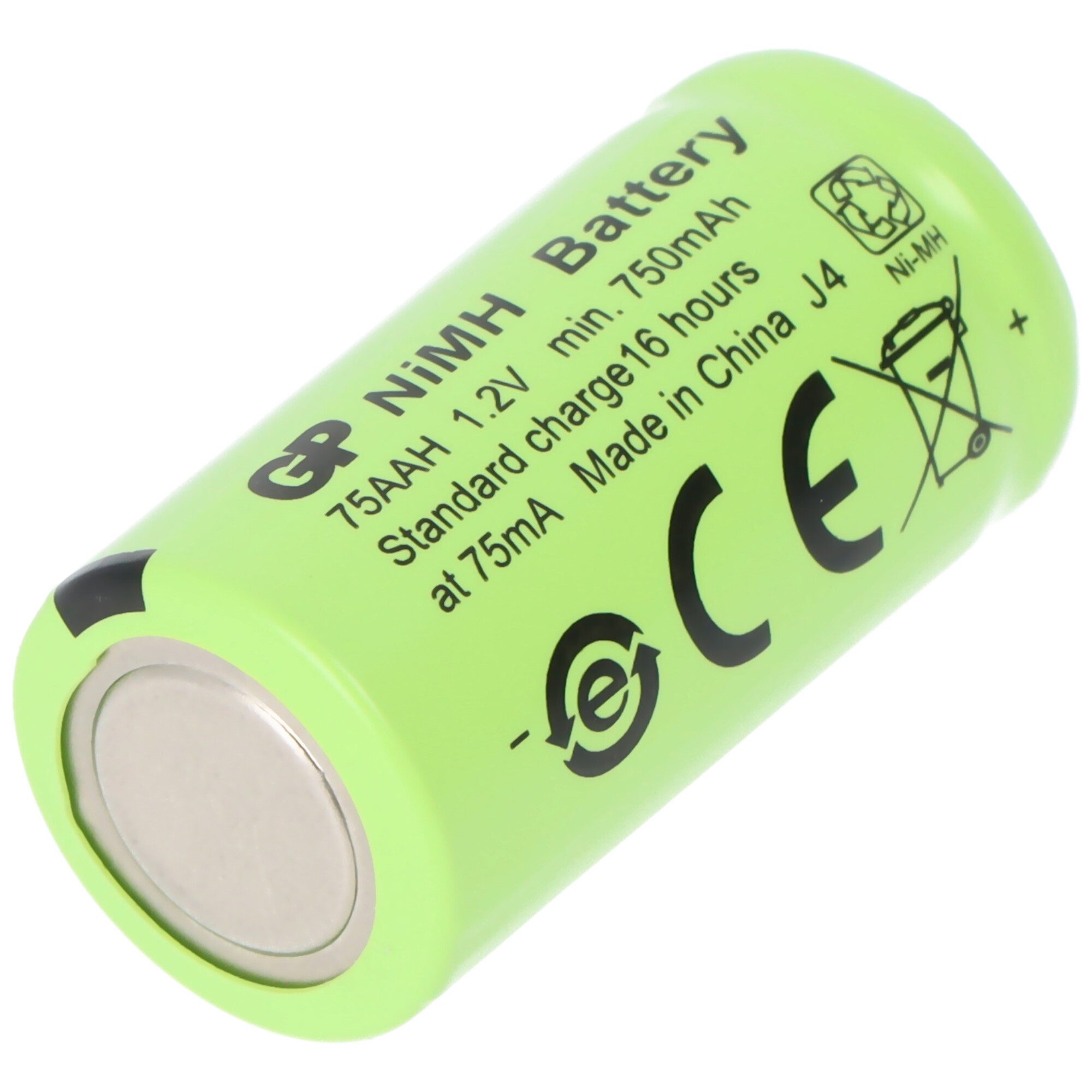 GP Batteries GP Akku GP75AAH 2/3AA NiMH-Akku ohne Lötfahne, Akku 750 mAh (1,2 V)
