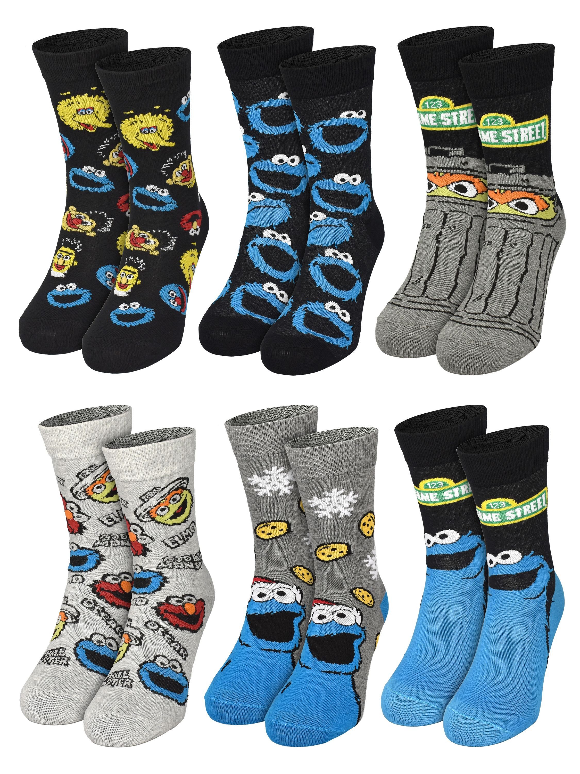 United Labels® Adventskalender Sesamstraße Socken Adventskalender mit 12 Paar kurz und lang – Bild 5 von 5