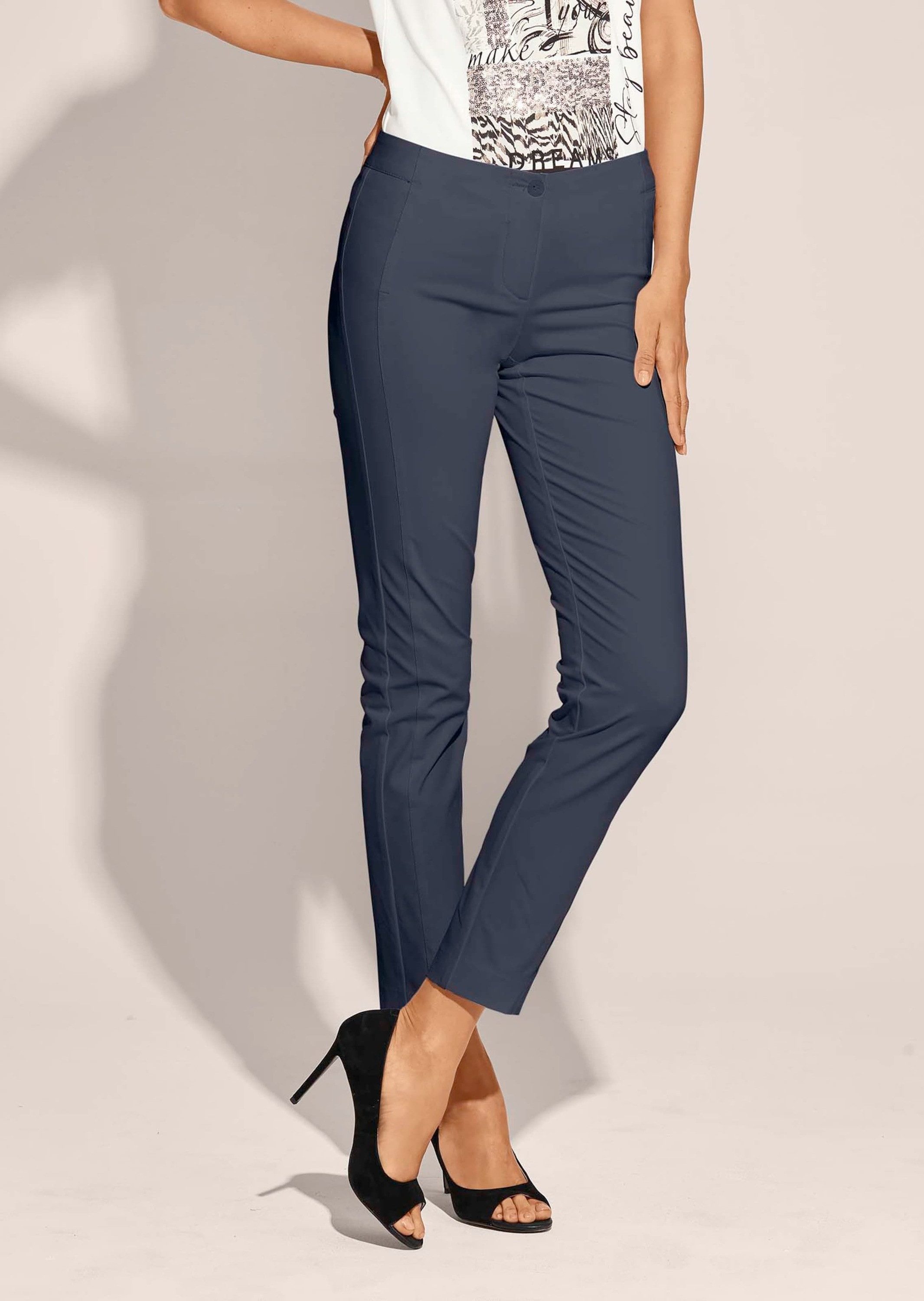 MADELEINE Stoffhose Schlanke Stretch-Hose mit Vichy-Karo Stoffhose in Knöch günstig online kaufen