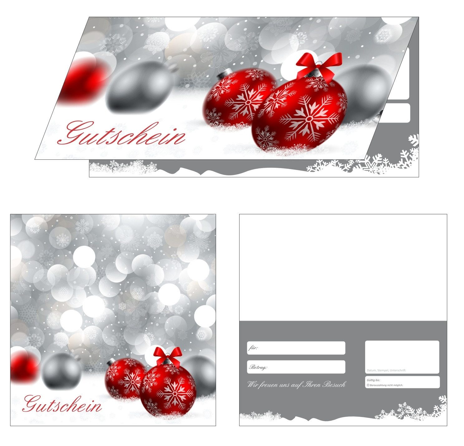 LYSCO Geschenkkarte Geschenkgutscheine Premium Weihnachten 4-seitig, Beschenken Adventszeit Winter Weihnachtszeit Geschenke