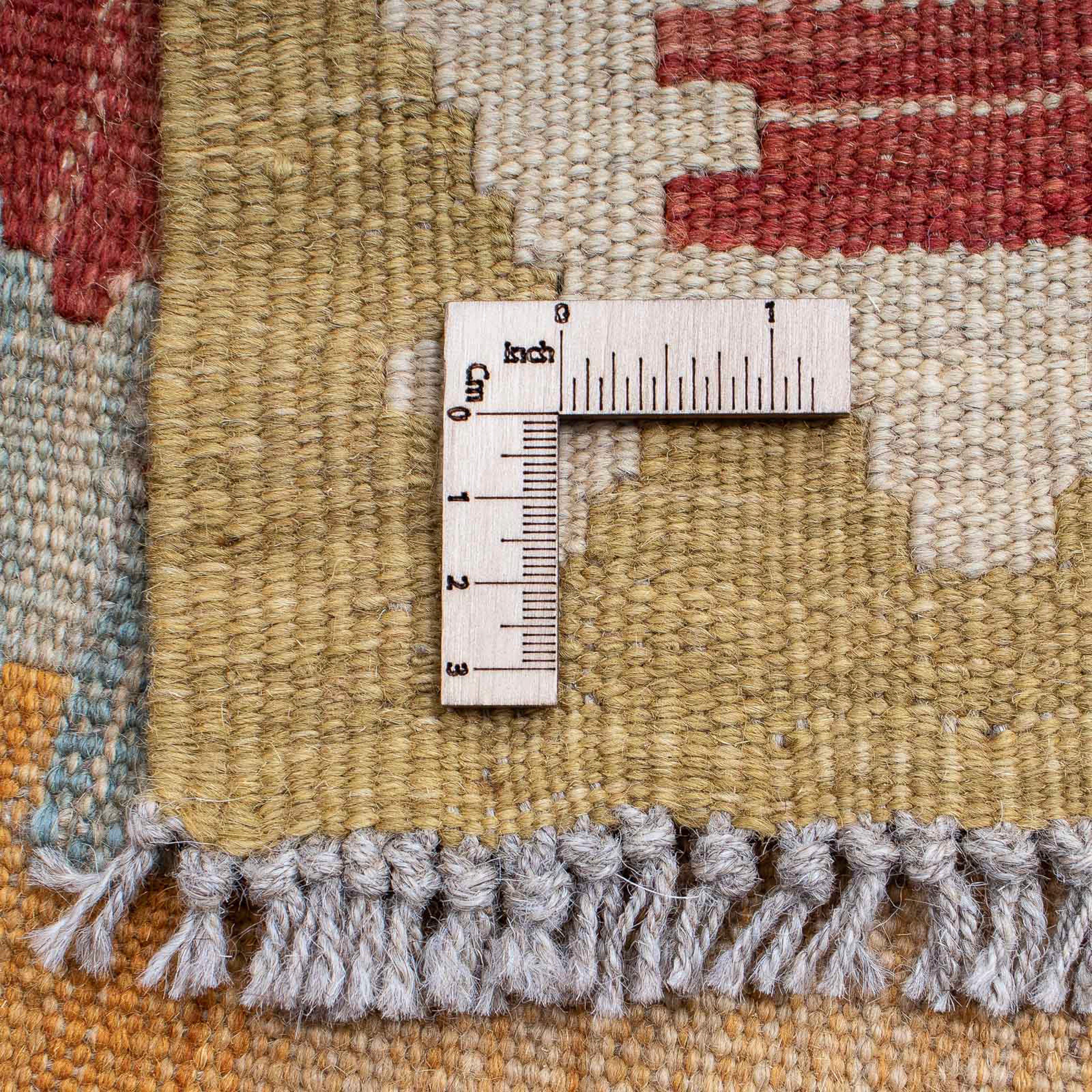 morgenland, 195 cm - x Kelim 4 rechteckig, mm, Wollteppich - - Wohnzimmer, mehrfarbig, Einzelstück Oriental Höhe: 146