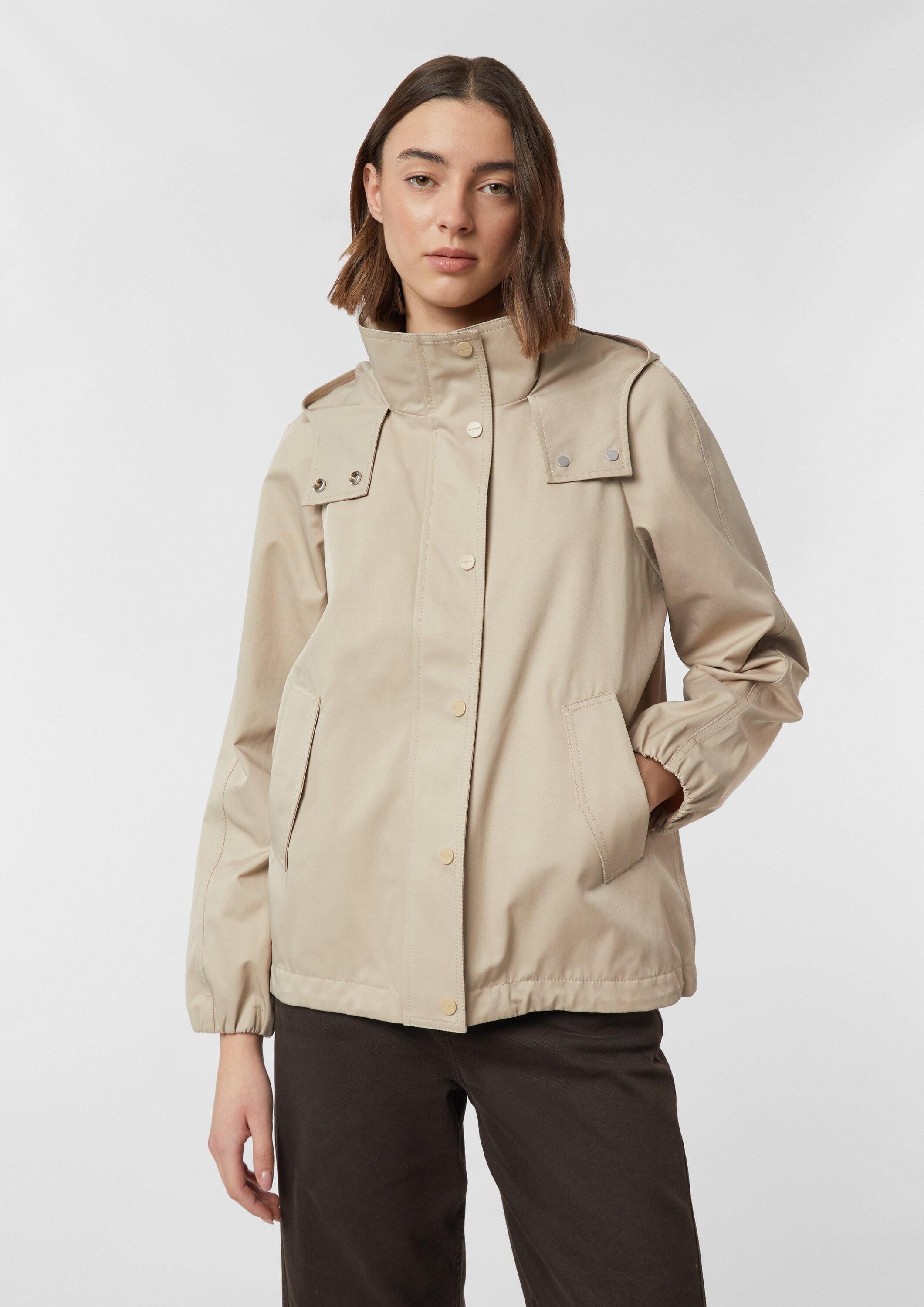 comma Funktionsjacke Outdoor-Jacke Jacke aus Cottonmix mit fixierter Kapuze günstig online kaufen