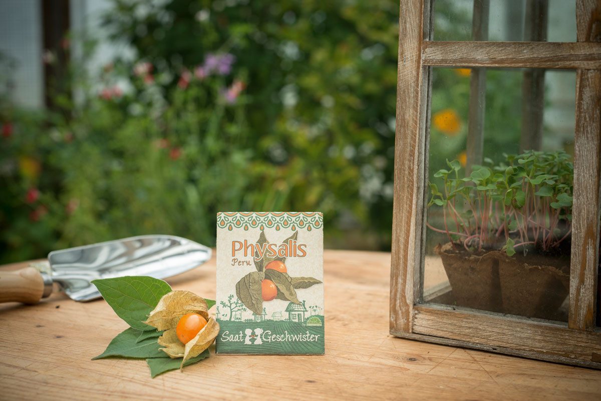 Blumensamen Die Stadtgärtner Physalis ""Peru""-Saatgut, leuchtend orange mit z