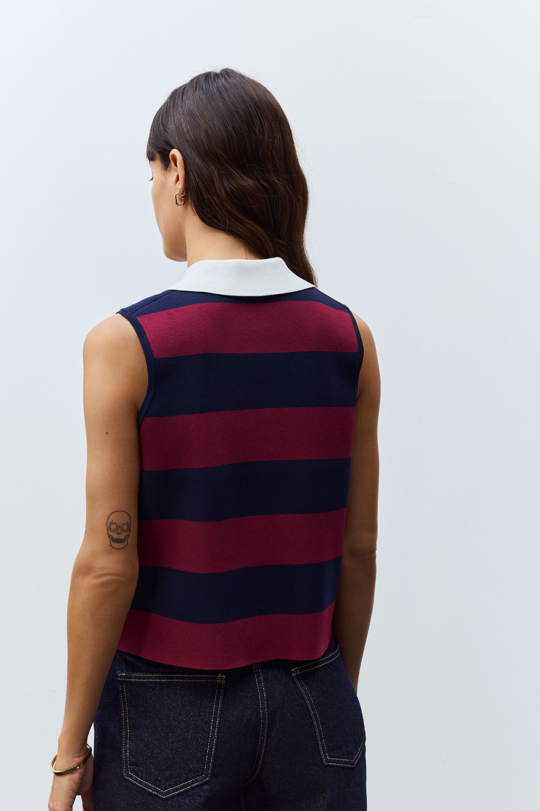 Next Trägertop Elegantes ärmelloses Poloshirt (1-tlg) günstig online kaufen
