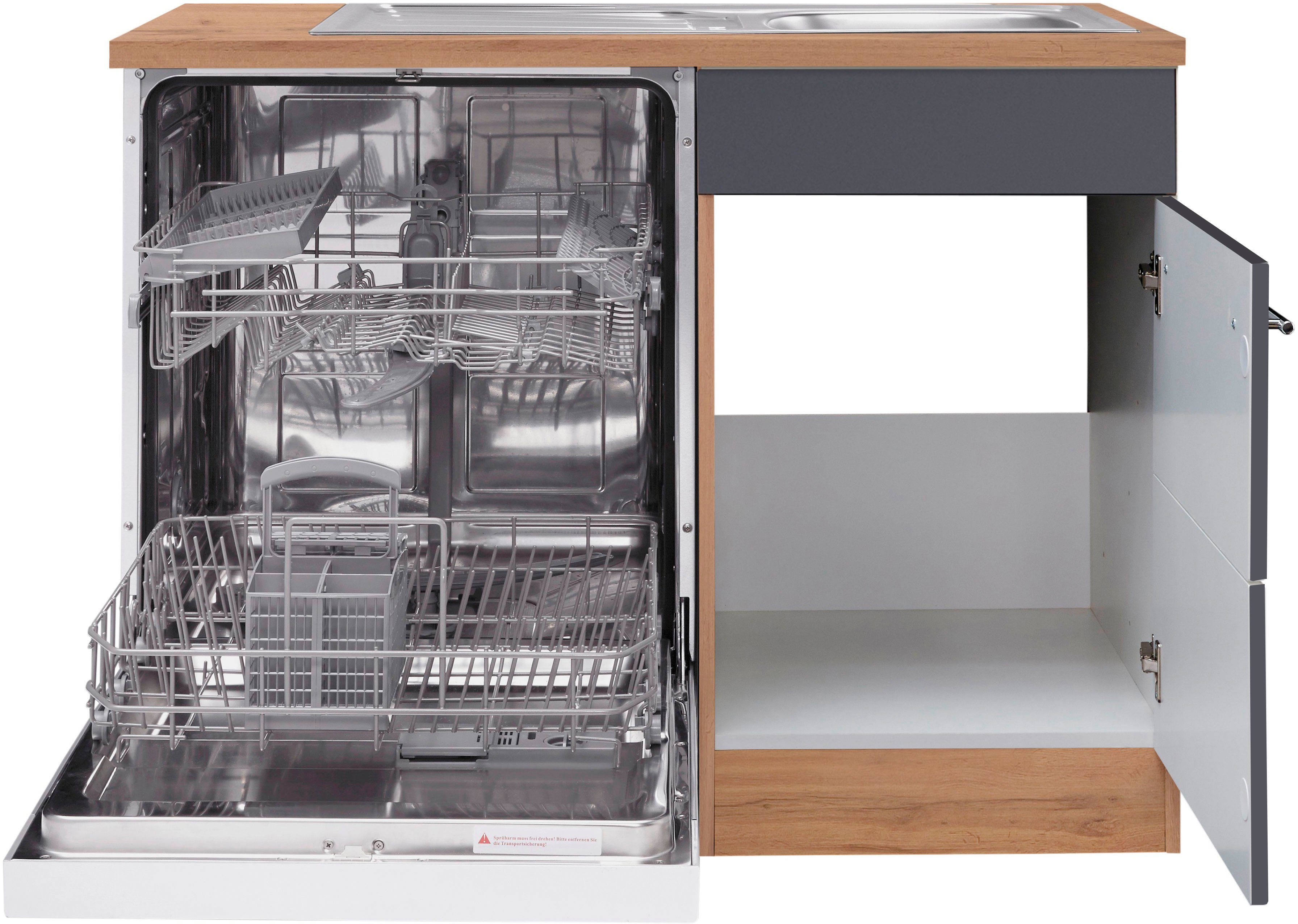 KOCHSTATION Spülenschrank KS-Wien Breite 110 cm, inkl. Möbelfront für teili günstig online kaufen