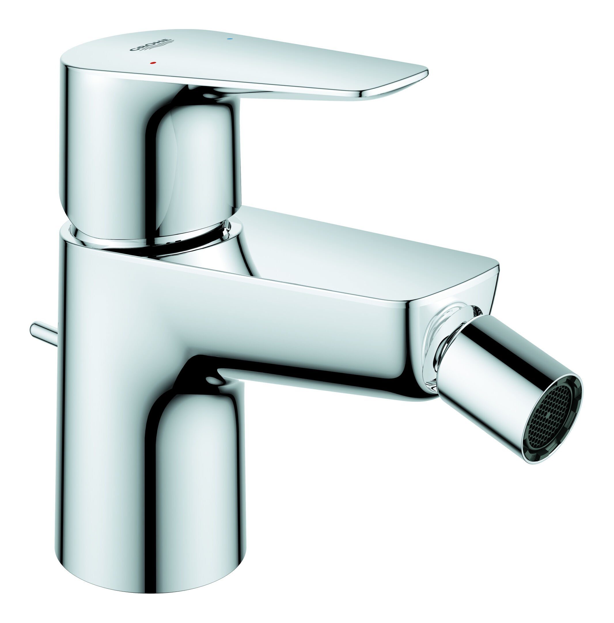 Grohe Bidetarmatur BauEdge Einhand-Bidetbatterie mit Zugstangen-Ablaufgarnitur - Chrom
