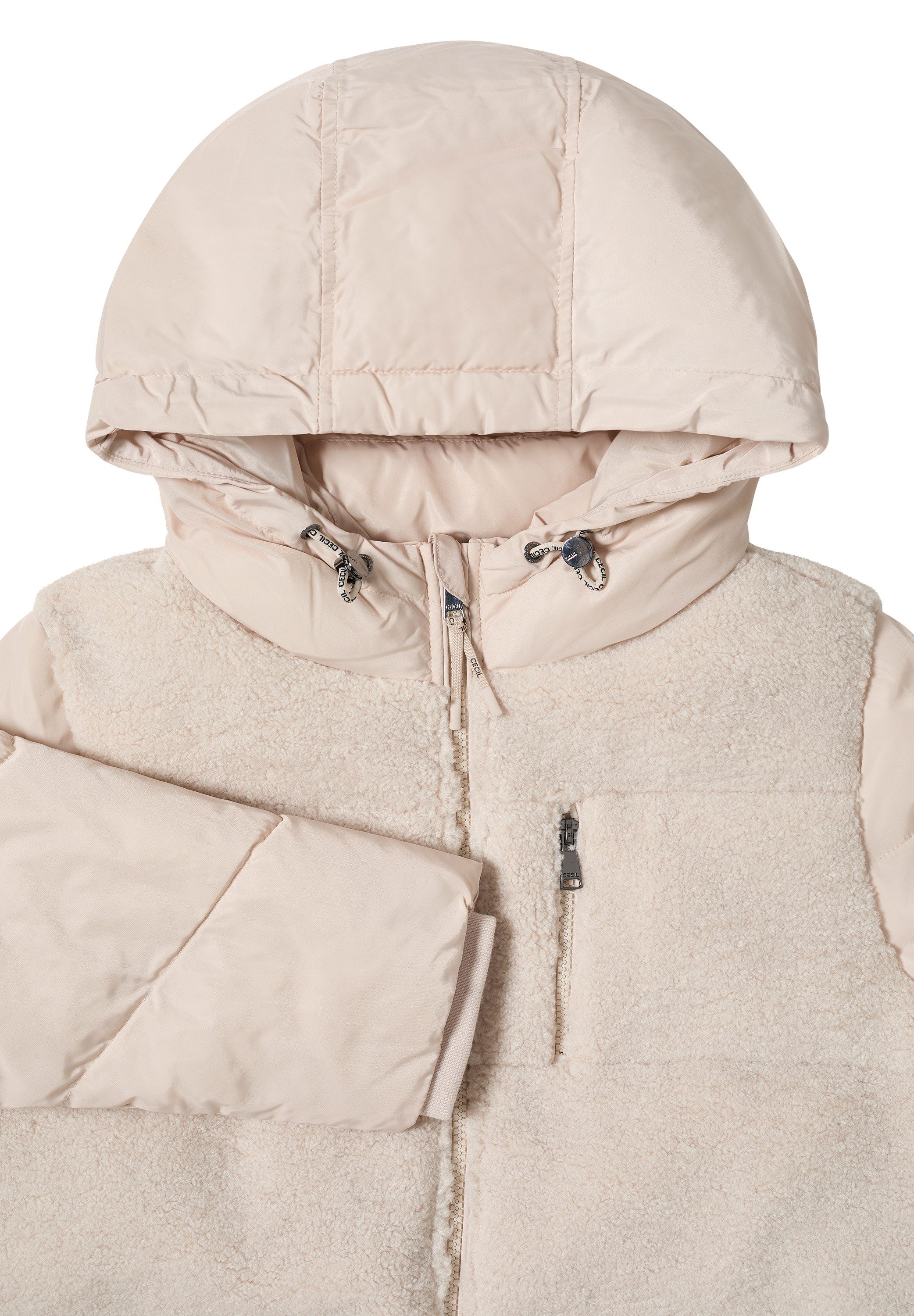 CECIL Fellimitatjacke mit Kapuze