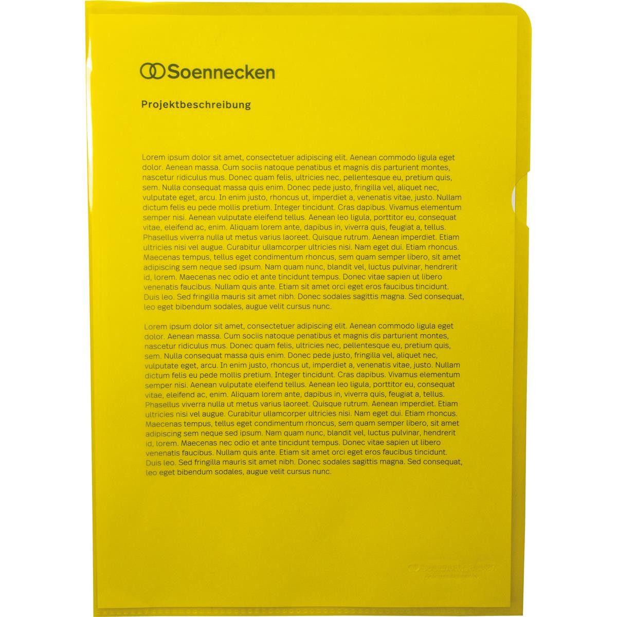 Thumbnail - Soennecken Prospekthülle Soennecken Sichthülle 1467 DIN A4 PP gelb 50 St./Pack.