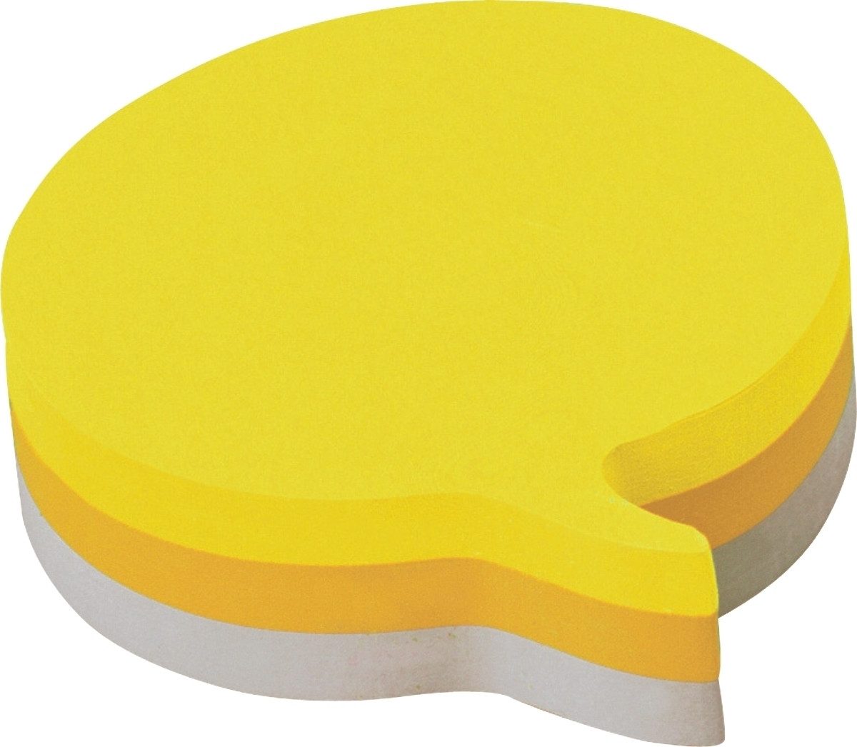 Haftnotizblock Haftnotizwürfel Stanzform Sprechblase.