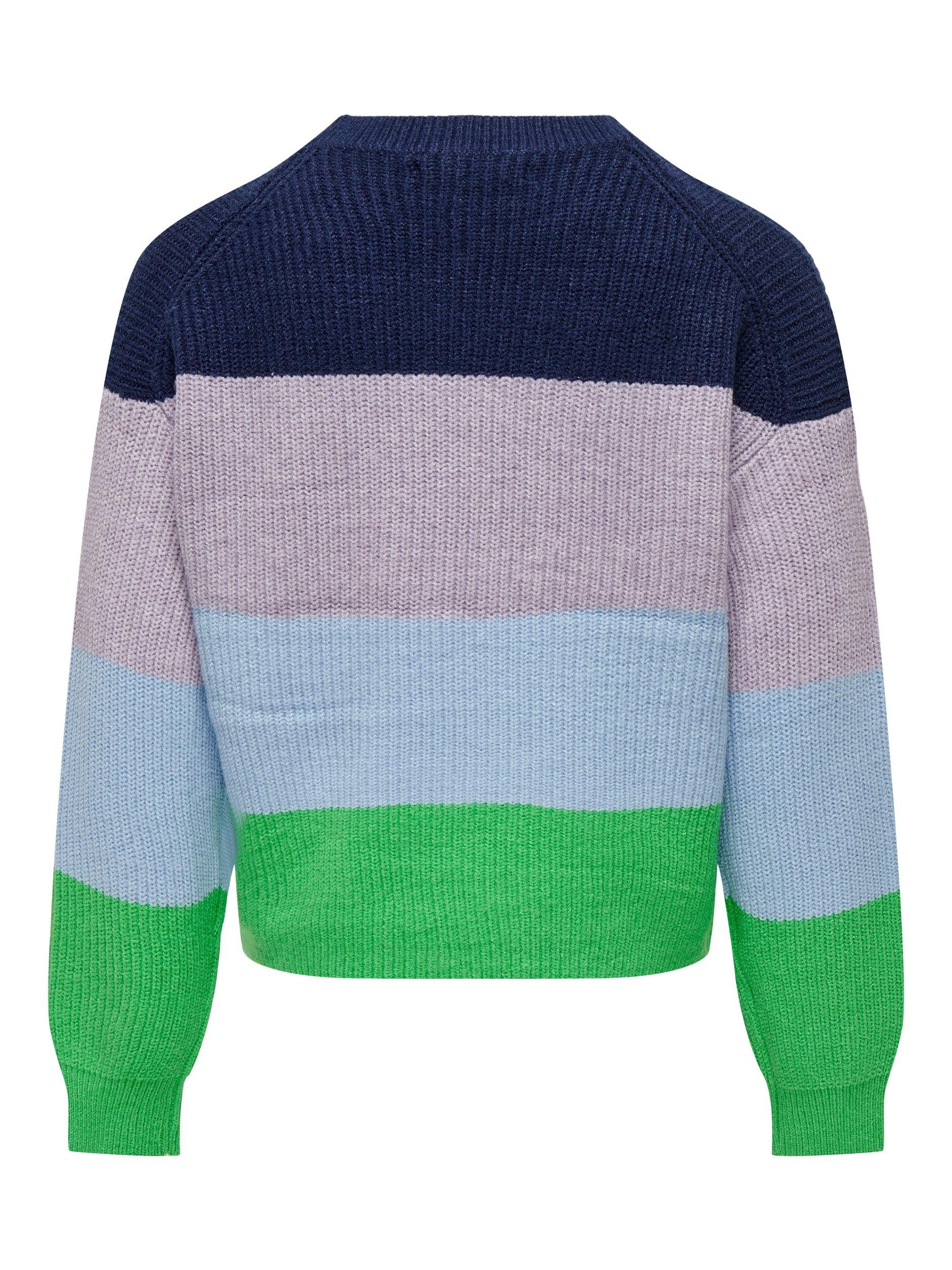 Strickpullover STRIPE KNT L/S PULLOVER island ONLY KOGSANDY KIDS green