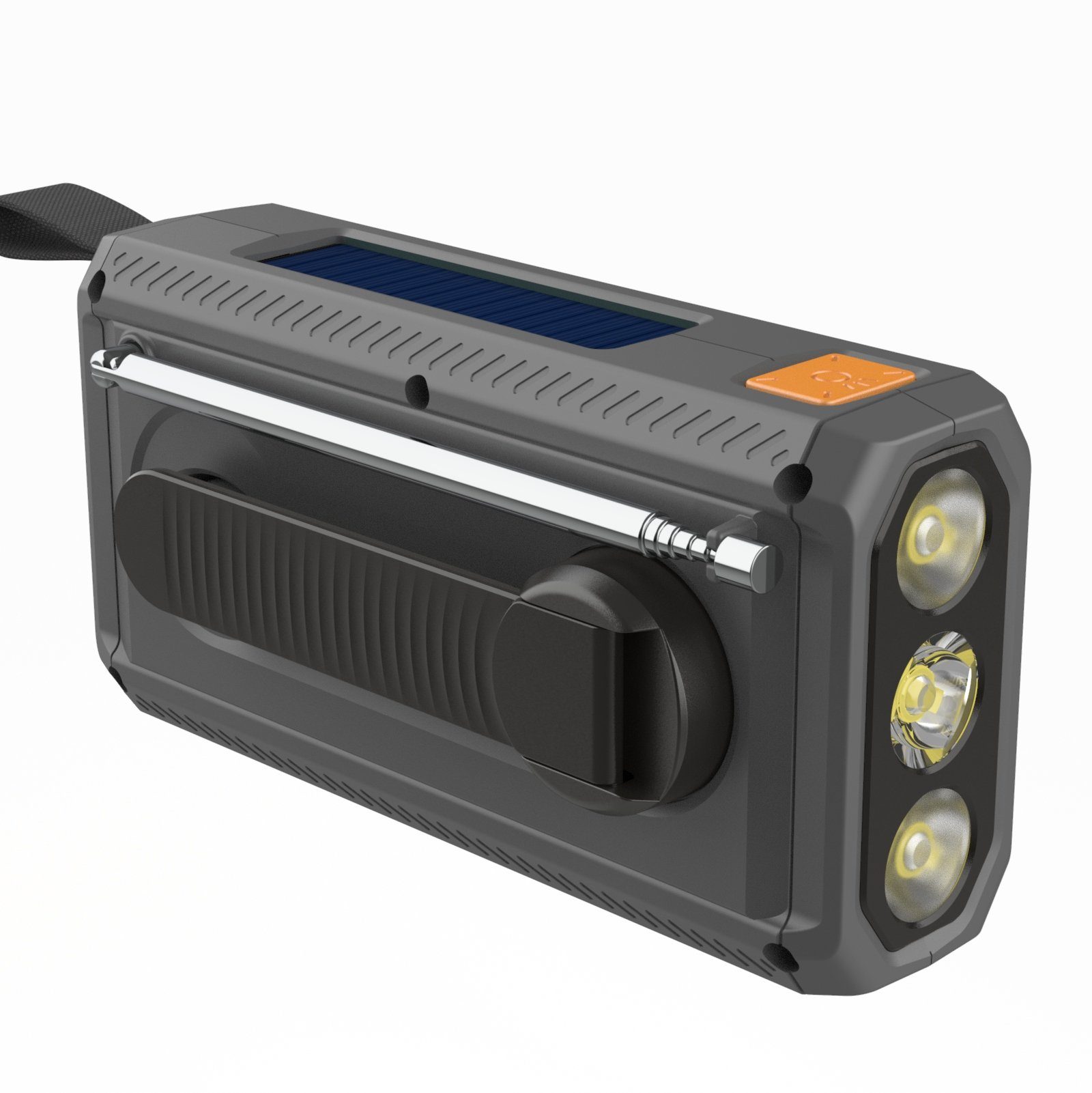 Tragbares Akku Reflexion (Digitalradio mAh, Alarmfunktion, Anschlüsse, SOS-Taschenlampe Notfallradio FM-Radio, Digitalradio (DAB), (DAB) TRA562DAB 2.000 mit spritzwassergeschützte Powerbank) Kurbelradio und Handyladefunktion Bluetooth,