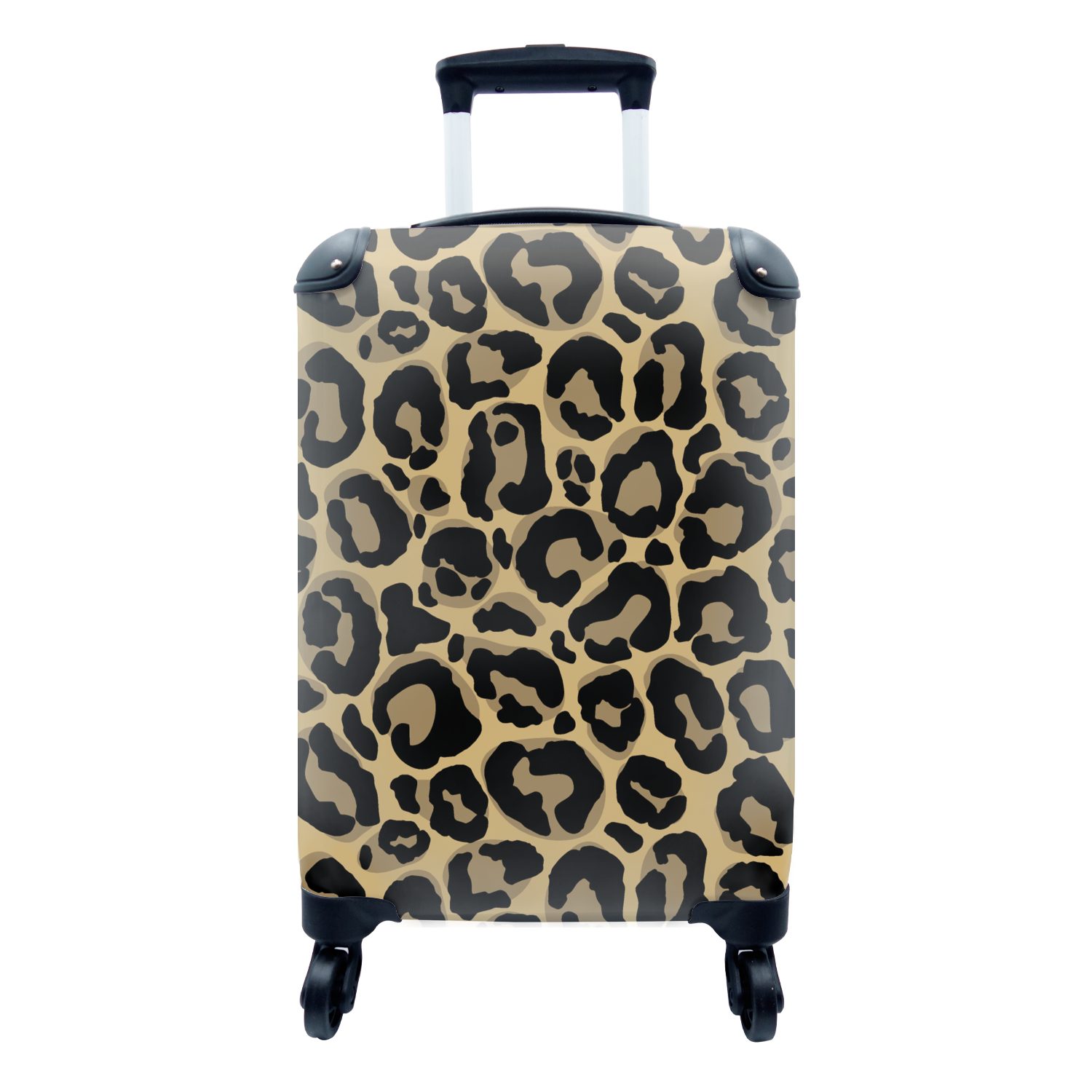 rollen, Pantherdruck Leopard, 4 für MuchoWow Trolley, Reisekoffer Rollen, mit - Ferien, - Handgepäck Muster Reisetasche Handgepäckkoffer